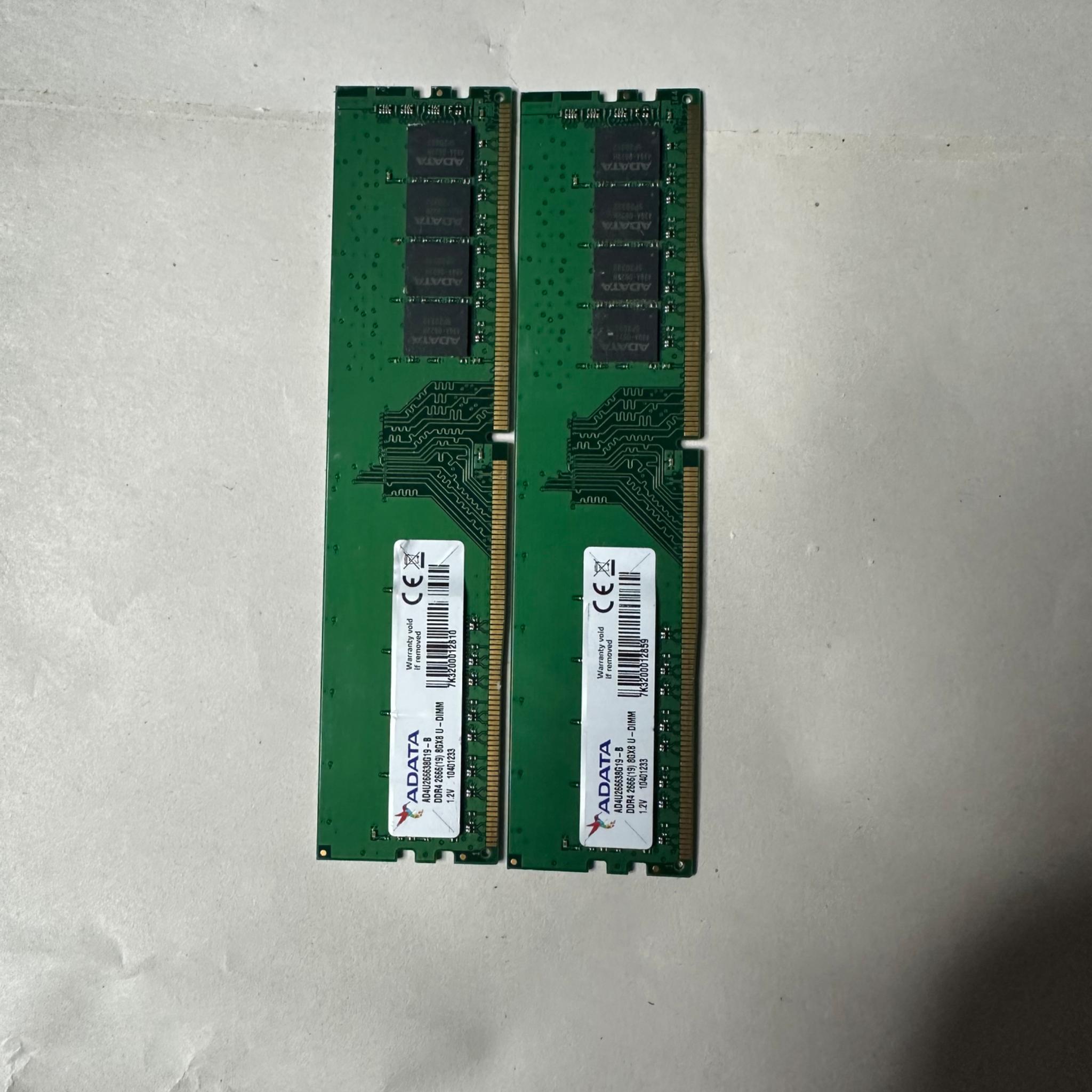 ADATA 16GB ( 2 x 8GB ) A02P24HC8T1-BTBS PC4-2400T UA0 DDR4 Desktop Memory RAM