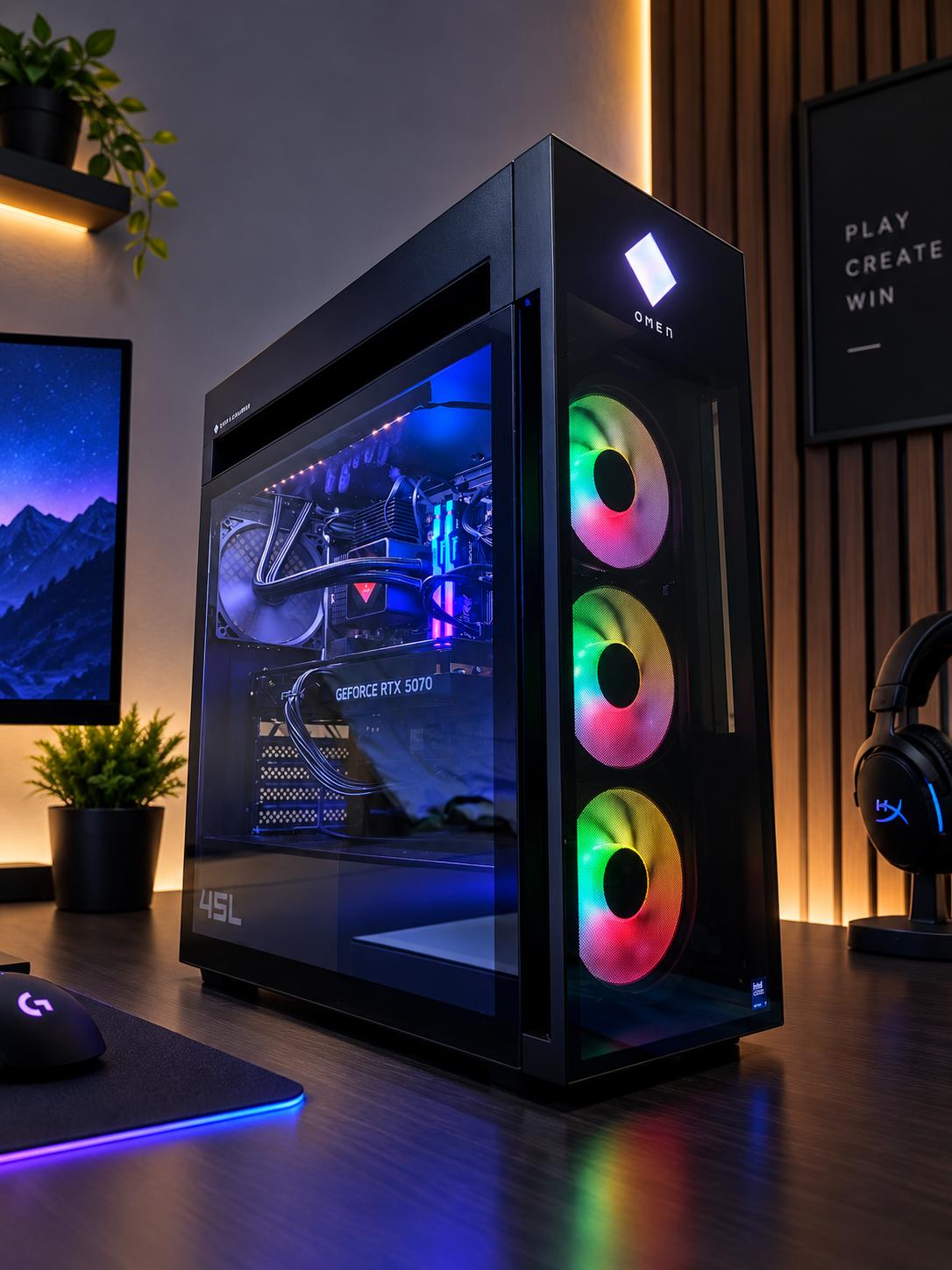 HP Omen 45L • RTX 5070 • Intel Core Ultra 5 250K • 1TB M.2 • DDR5 • Win 11 Pro • 360MM AIO