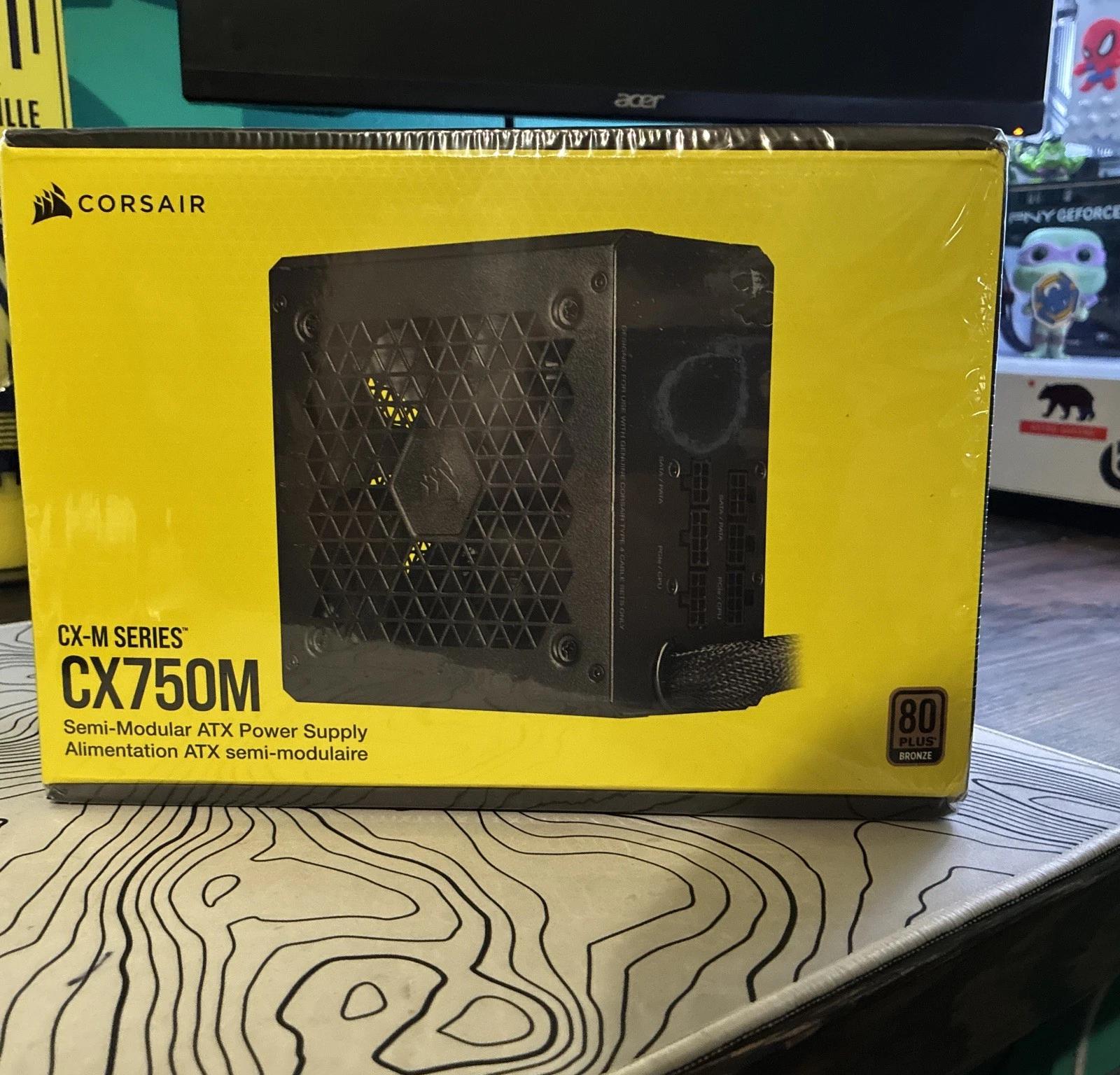 CORSAIR 750W CX750M ATX 80+ BRONZE Certified Semi-Modular Power Supply PSU