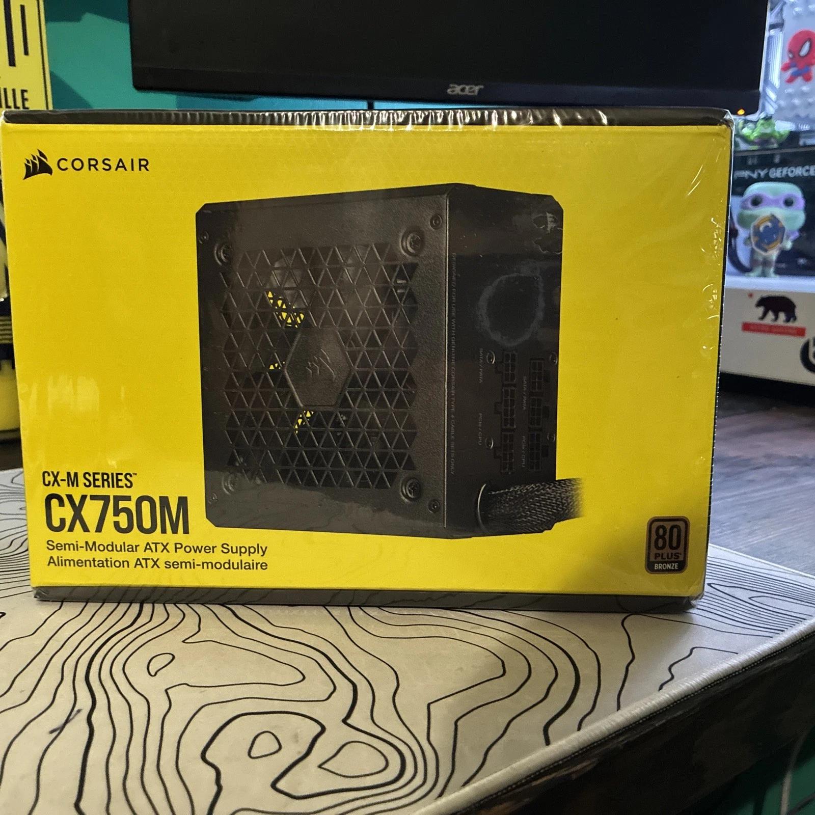 CORSAIR 750W CX750M ATX 80+ BRONZE Certified Semi-Modular Power Supply PSU