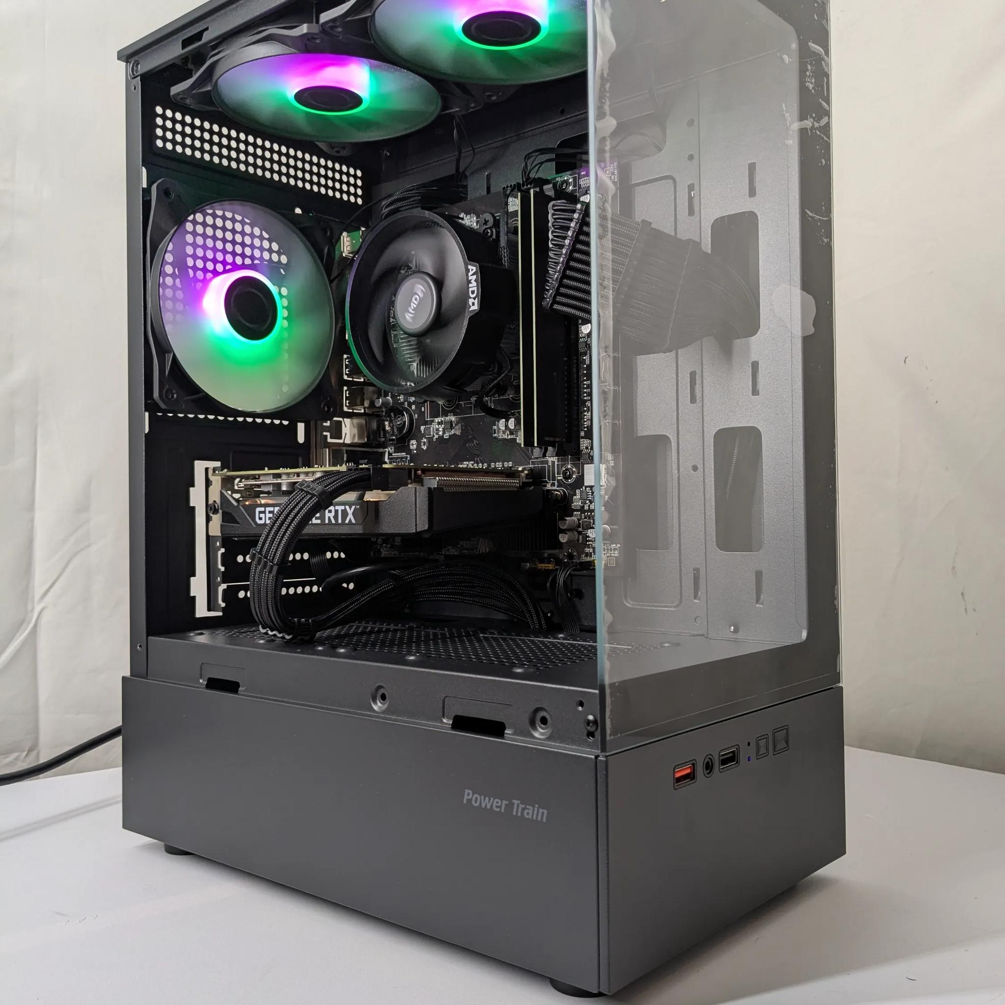 All Black Gaming PC – Ryzen 5 + RTX 2060 – 16GB RAM – 500GB NVMe