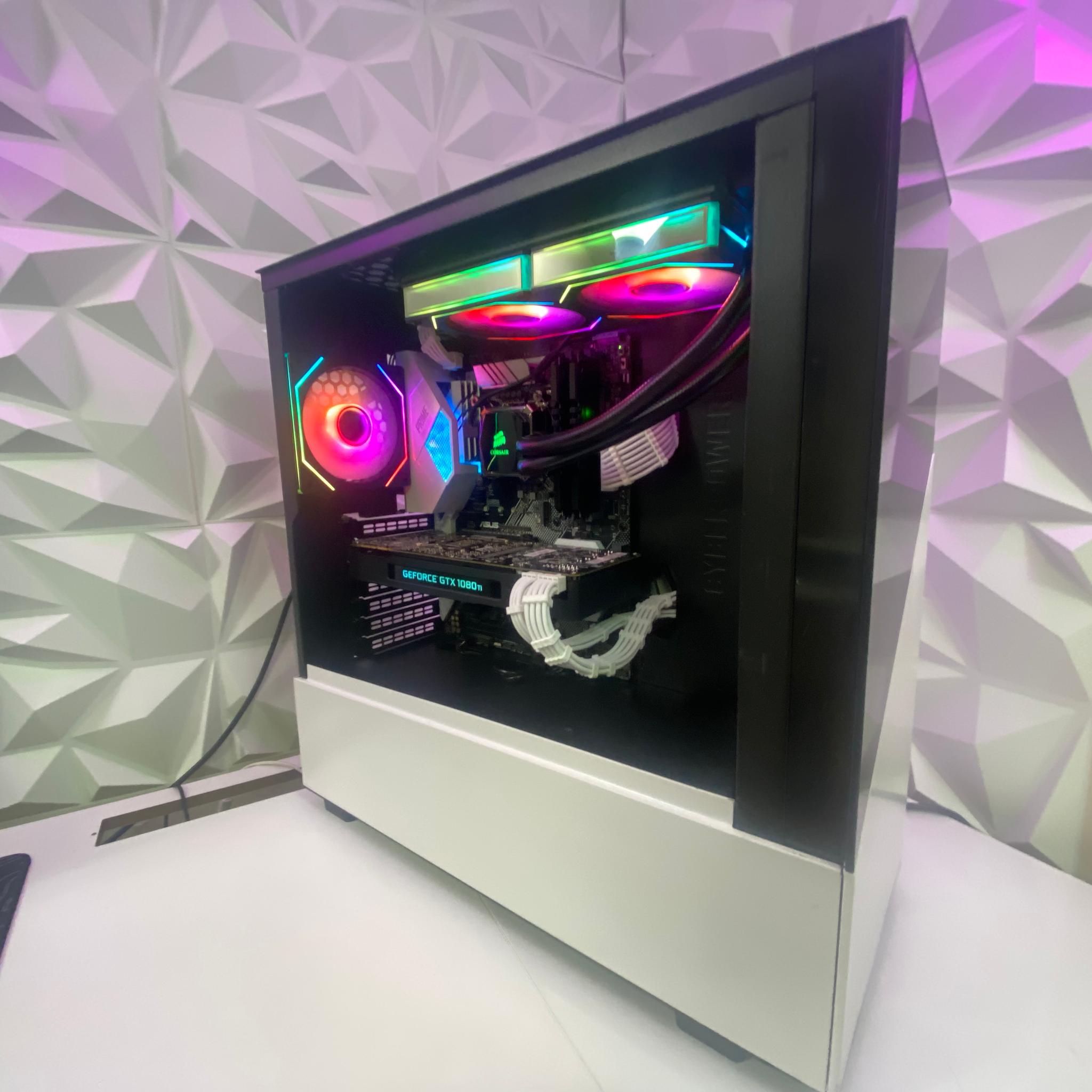 🎅🎅 White Elite Build – intel i5 9600K + GTX 1080 Ti 11GB | 1080p/1440p High FPS Ready