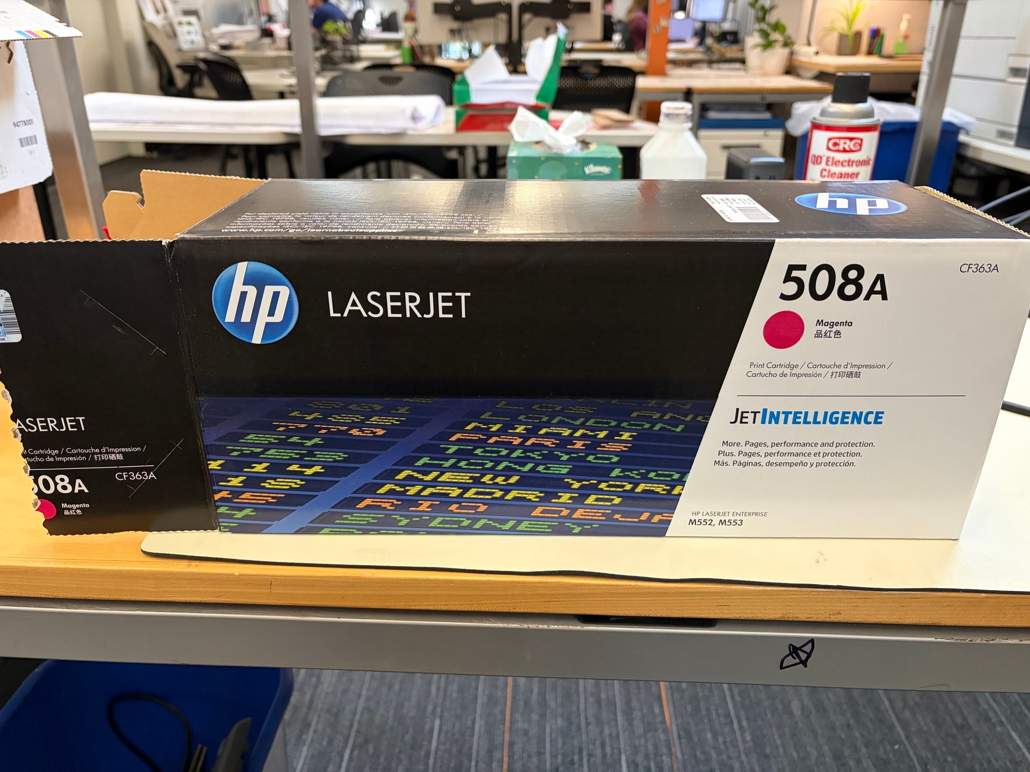 HP LaserJet 508A Toner - Black and Magenta Available.