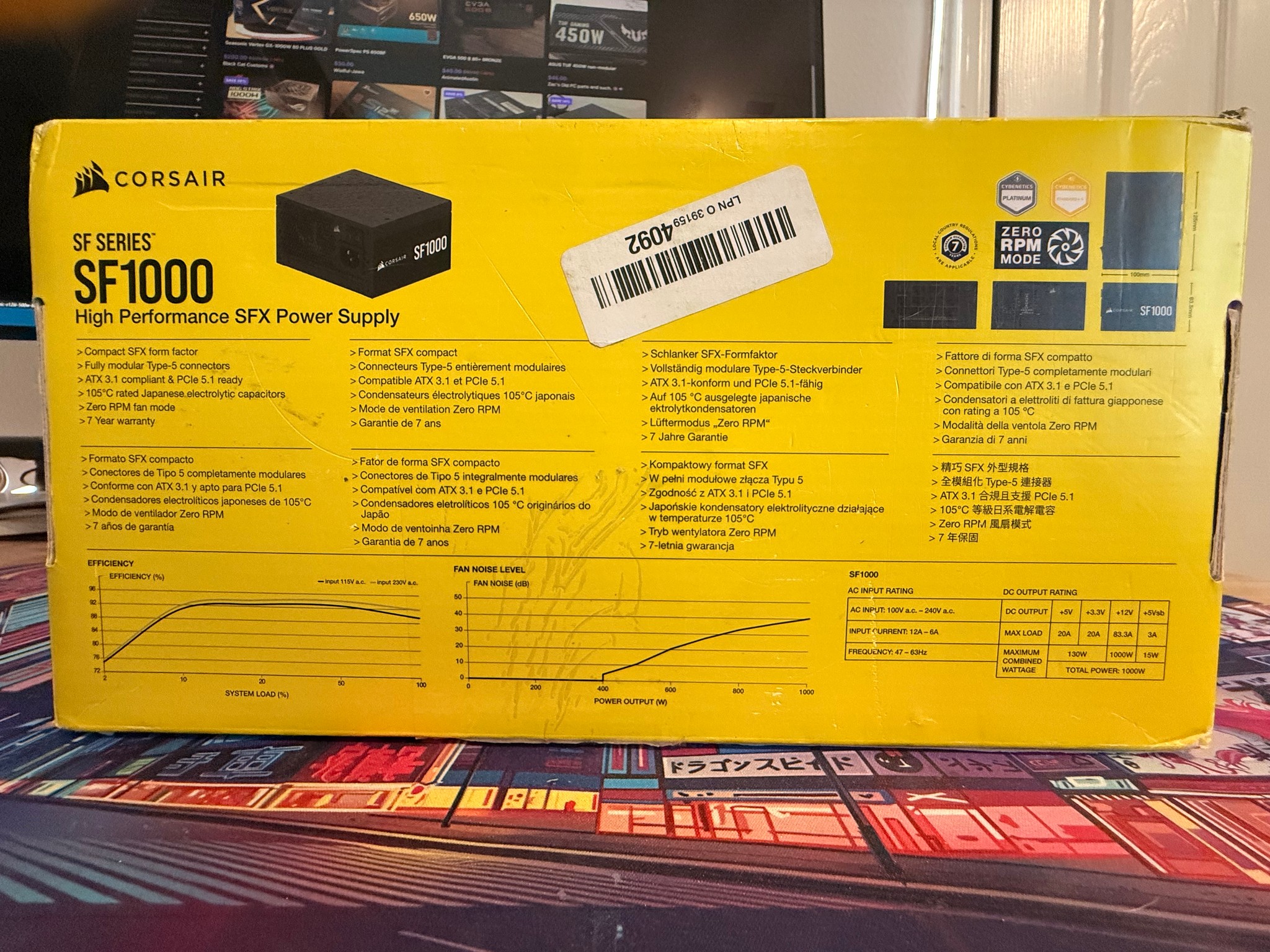 Corsair RM850x SFX mini power supply for ITX