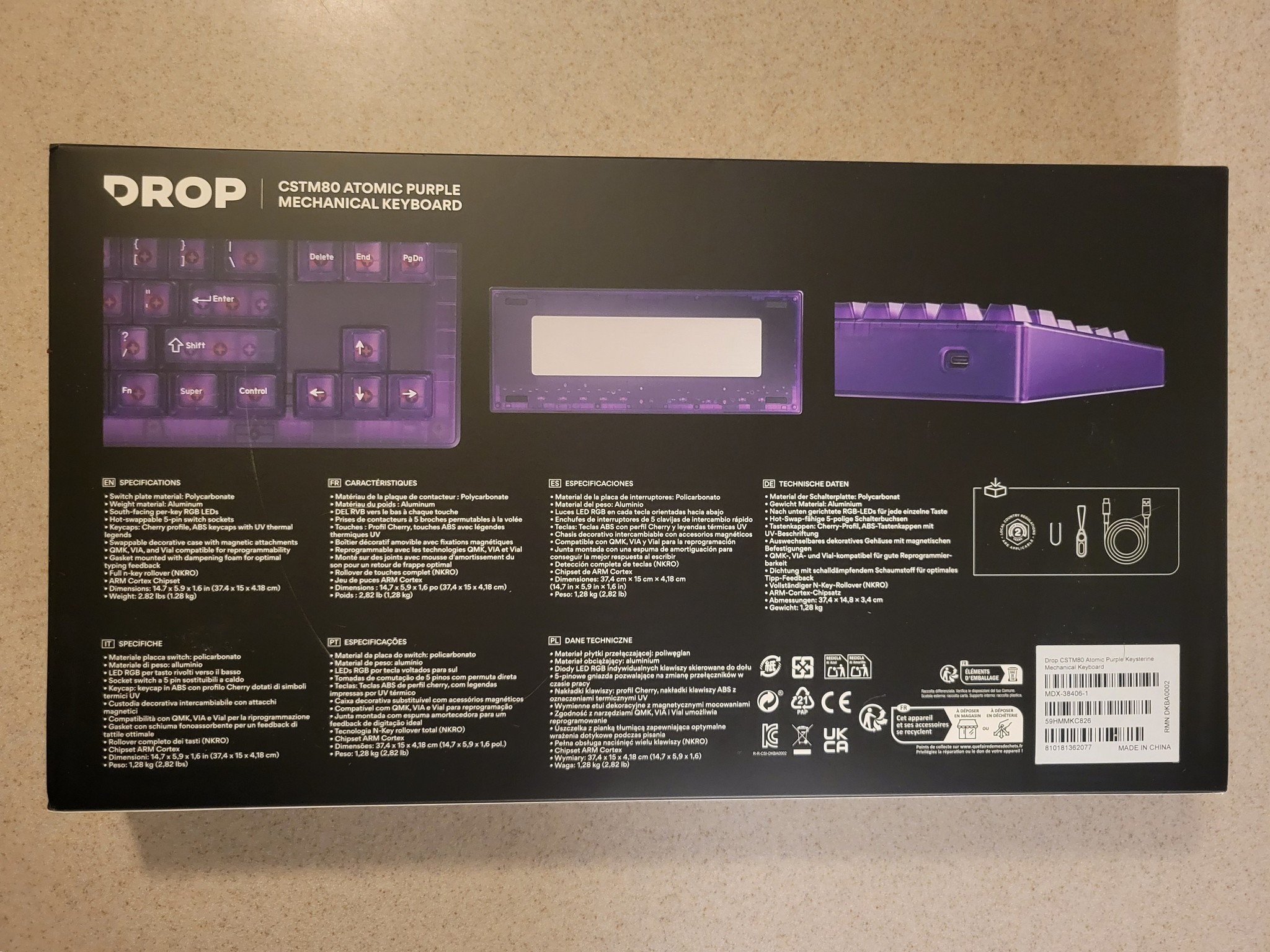 Brand New!! DROP CSTM80 Atomic Purple
