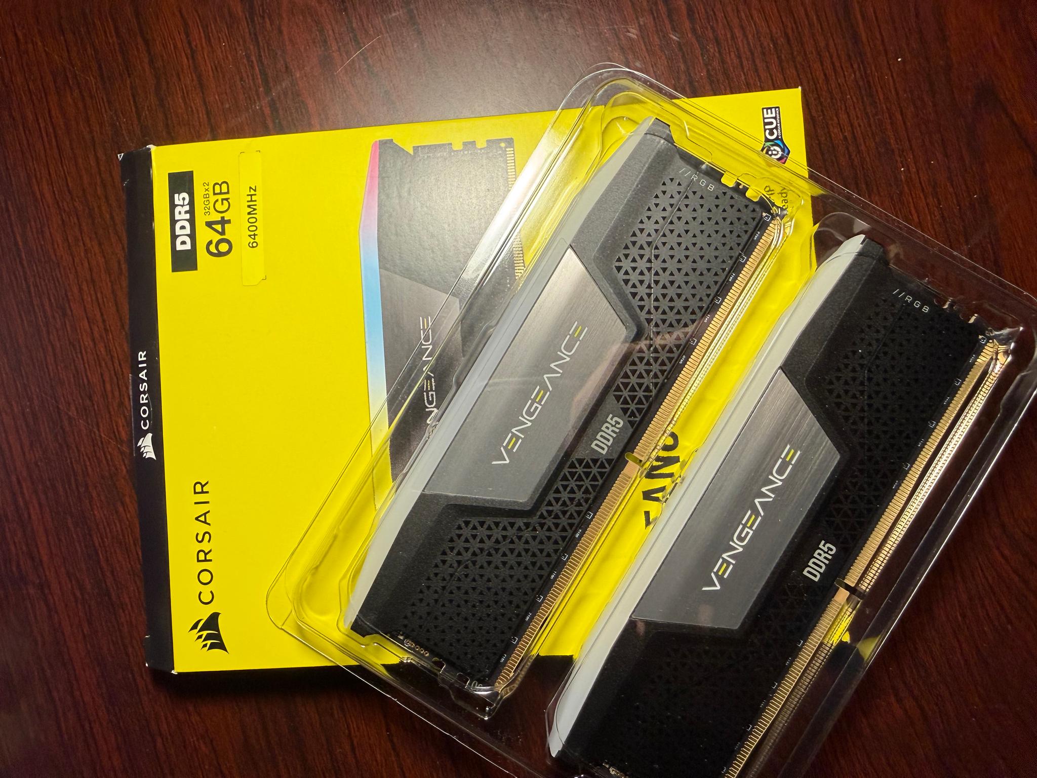 Corsair Vengeance RGB DDR5 64GB (2x32GB) 6400MHz RAM