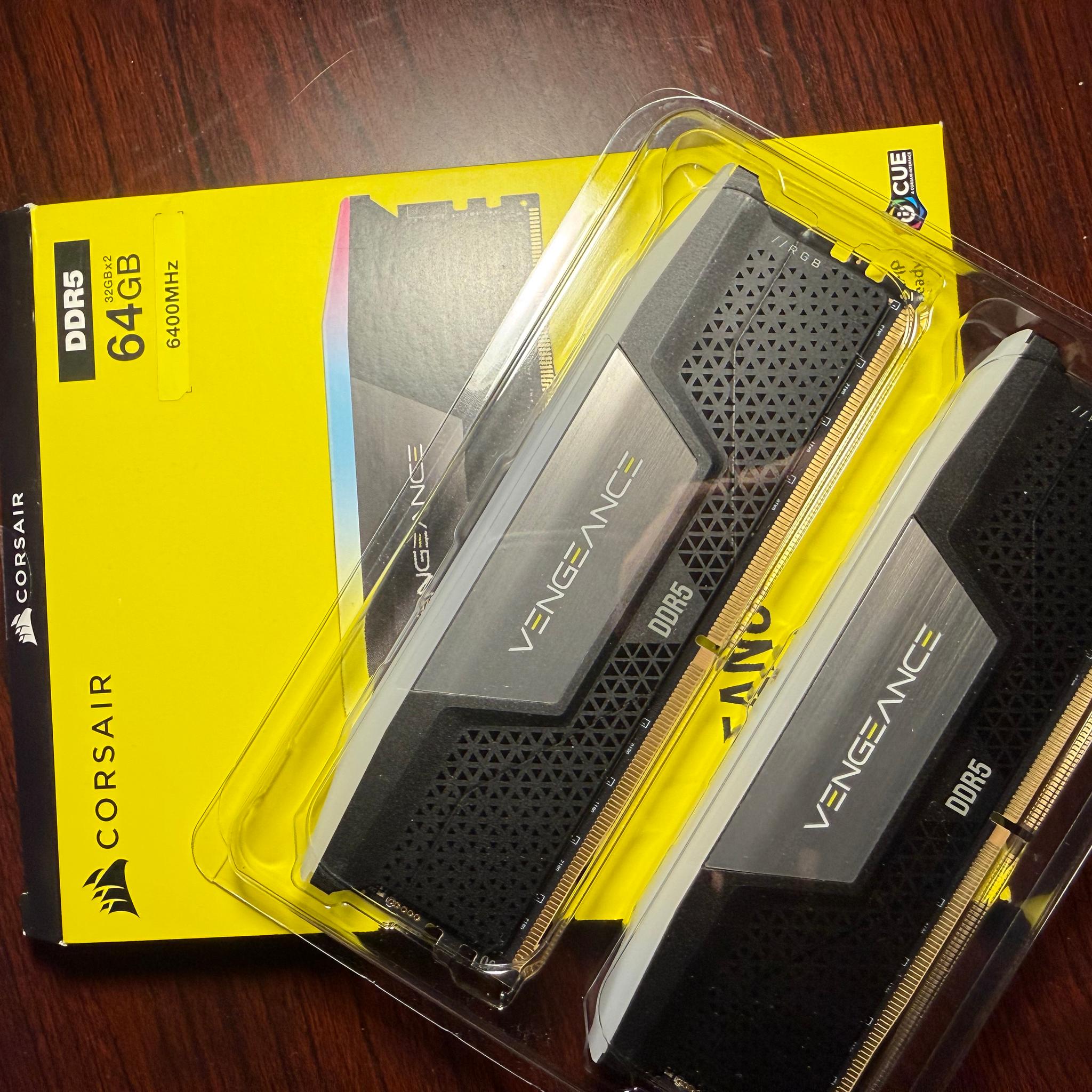 Corsair Vengeance RGB DDR5 64GB (2x32GB) 6400MHz RAM