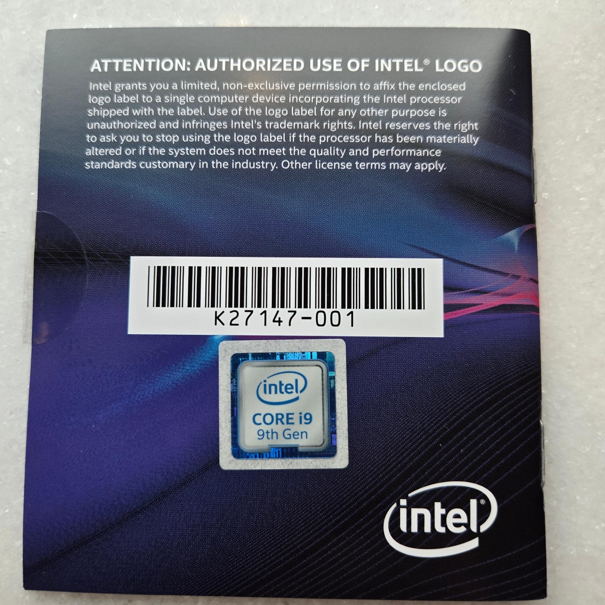 Intel i9 9900k