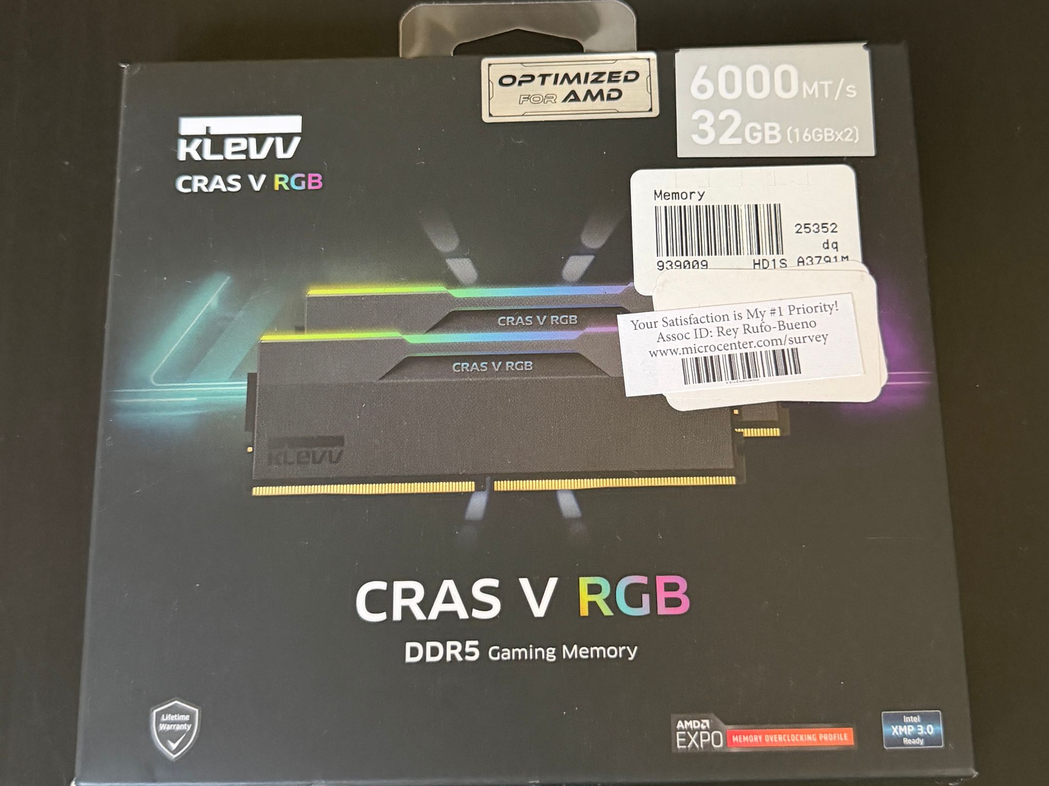 KLEVV CRAS V RGB 32GB DDR5-6000 (2x16GB)