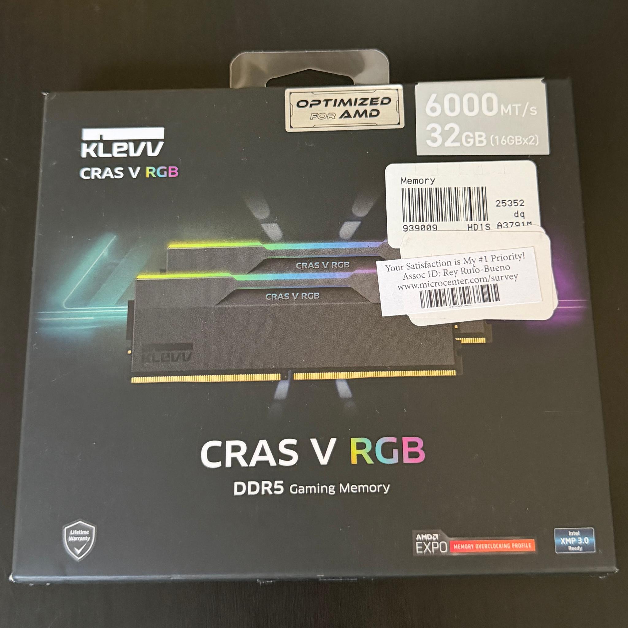 KLEVV CRAS V RGB 32GB DDR5-6000 (2x16GB)
