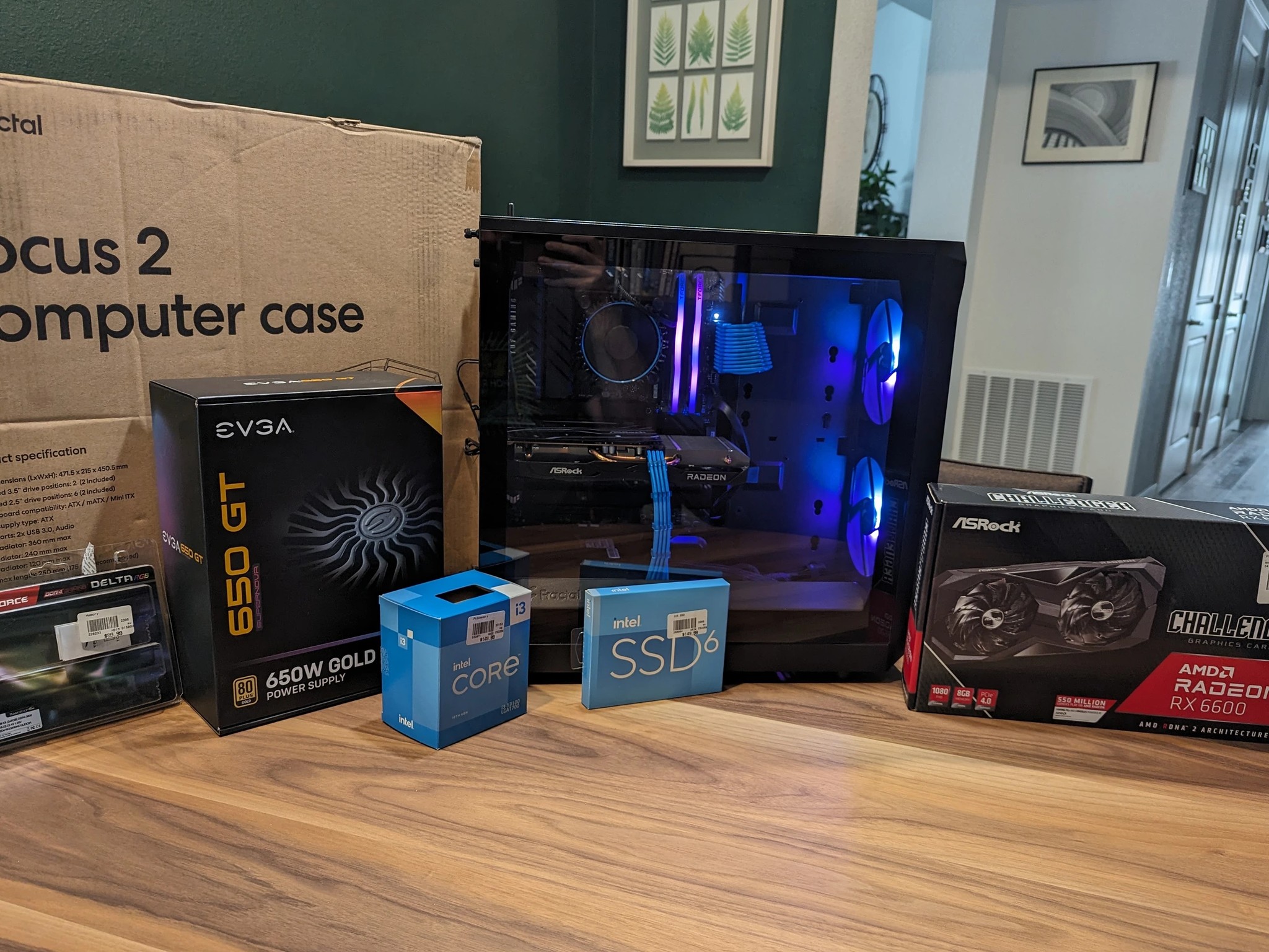 Entry Level RGB Budget Gaming PC - Brand New - Intel i3 13100 / Radeon RX6600 / 16GB RAM / 1TB SSD