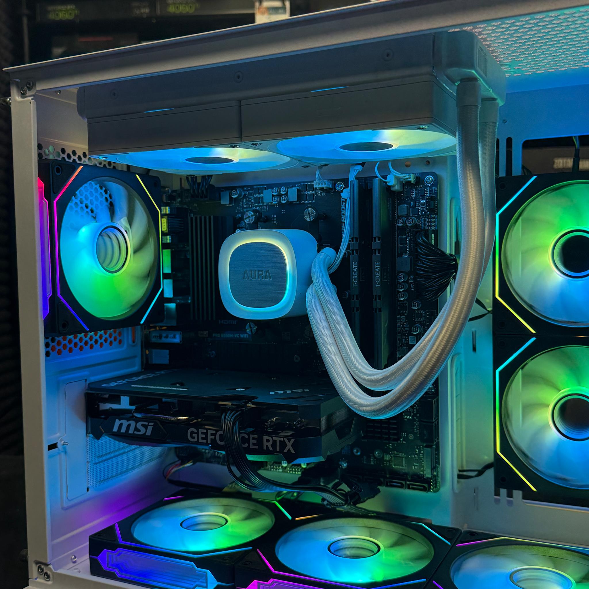 RGB Gaming PC - Ryzen 5 5600 / RTX 4060 Ti 8gb / 16GB DDR4 / 8 RGB Fans / 1TB SSD