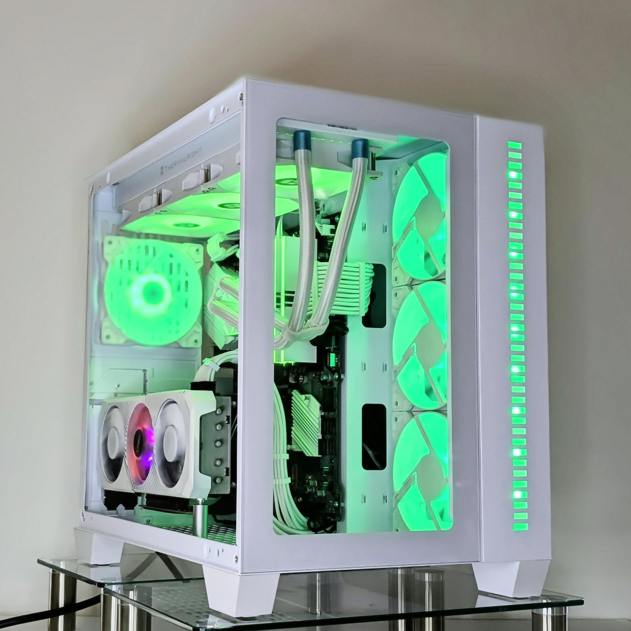 🤍 Liquid Cooled💧⚪️I5-10th GEN/Z490-A PRO🚀⚪️RX 5700XT⚪️1TB NVMe⚪️16GB RAM⚪️Windows 11 Pro