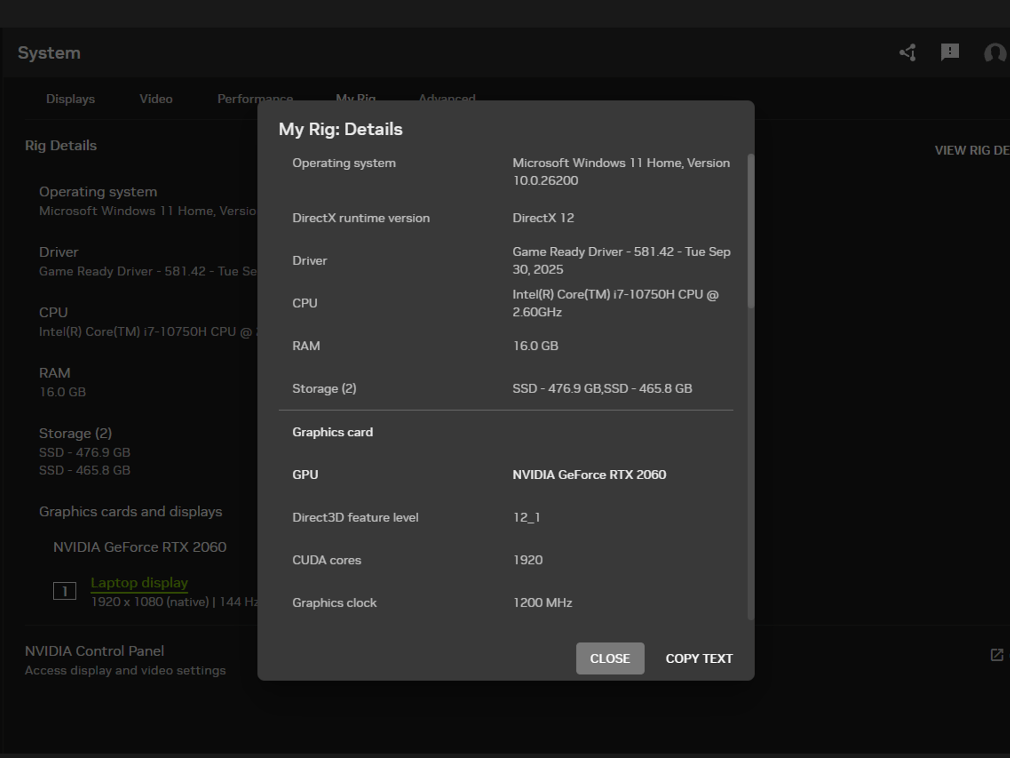 Lenovo Legion 7 15IMH05 RTX 2060
