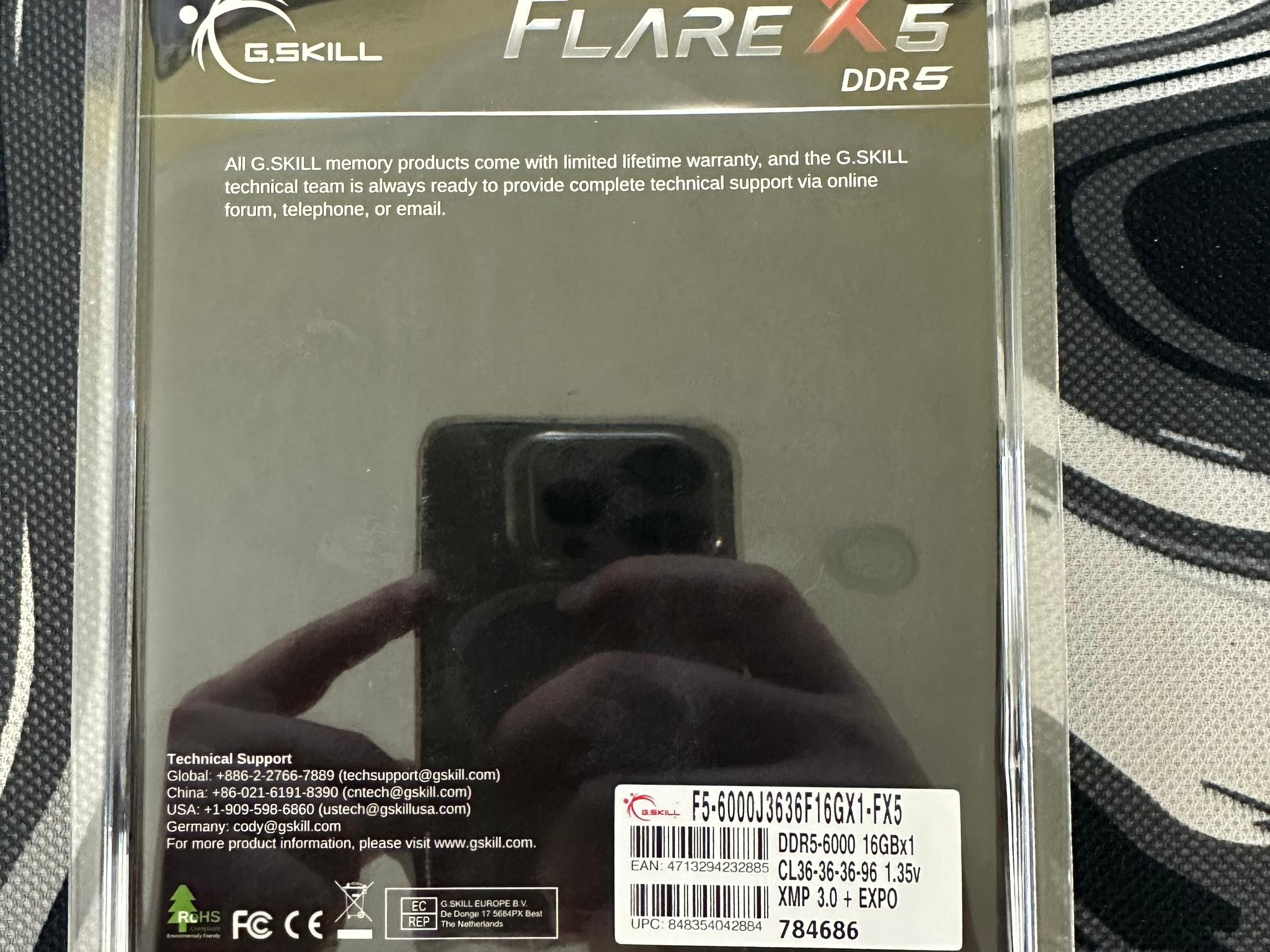 16gb G.skill flare X5 6000 ddr5