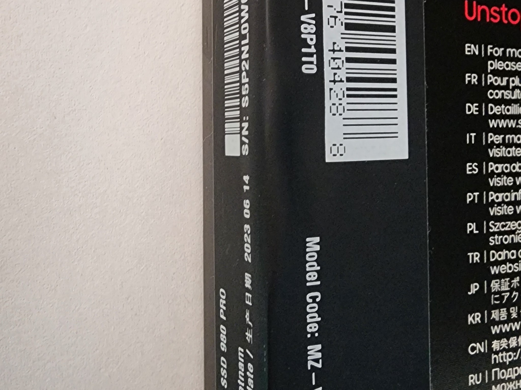 Samsung 980 Pro 1TB SSD