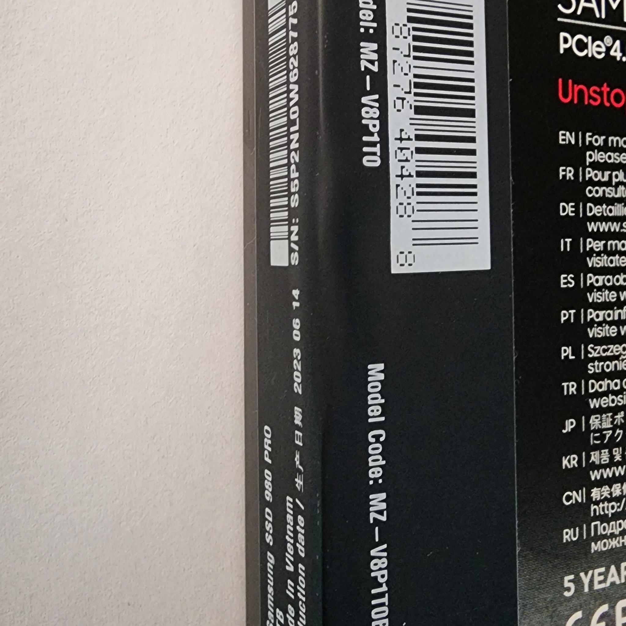 Samsung 980 Pro 1TB SSD
