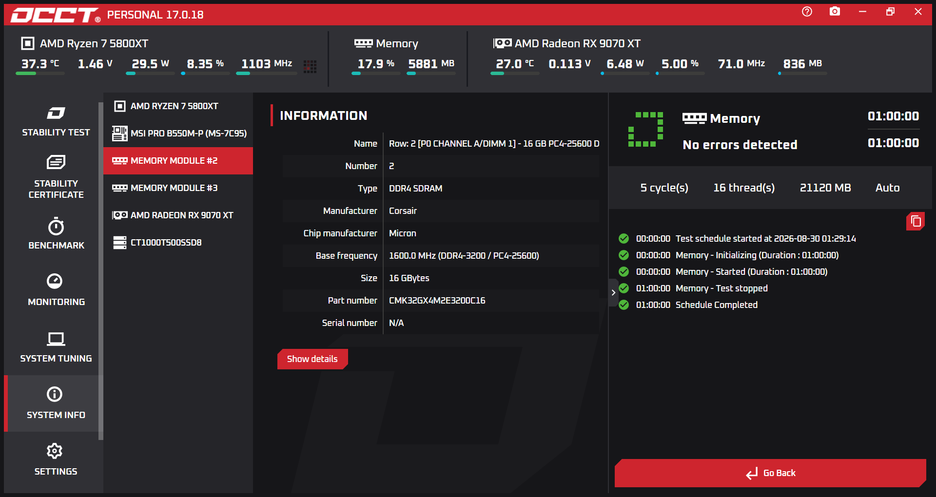 Corsair Vengeance LPX 32GB (2x16GB) DDR4-3200 CL16