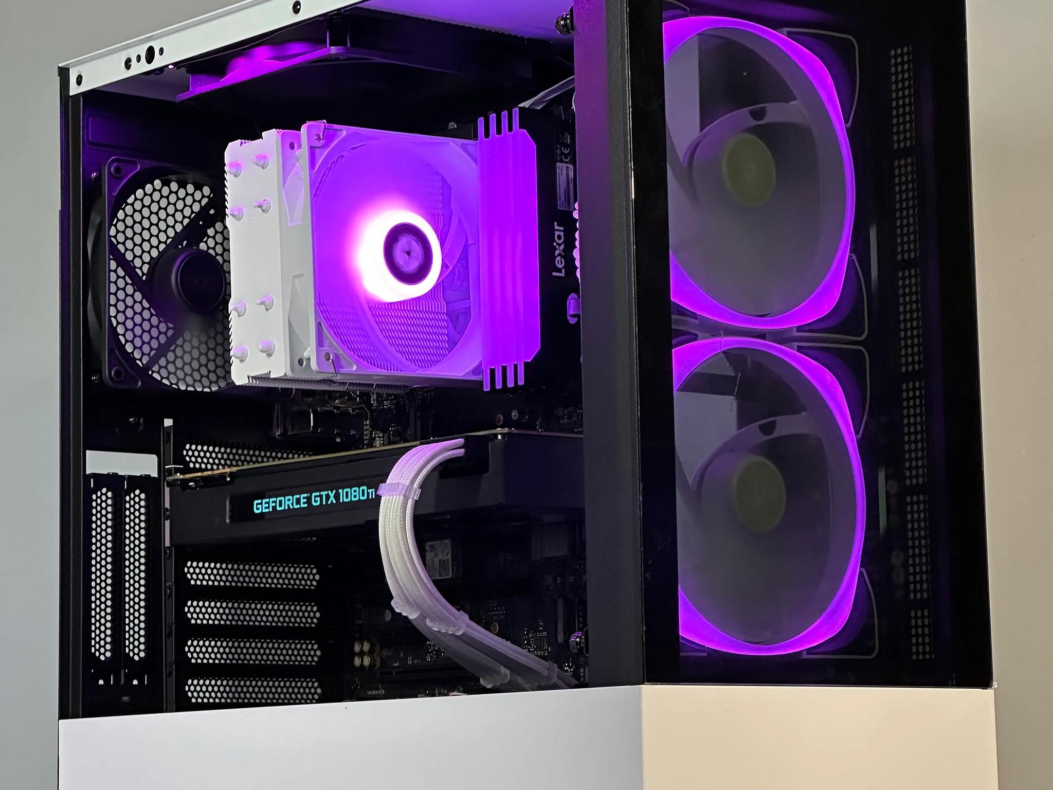 Intel i5 10400F/Nvidia GTX 1080ti Custom White RGB Gaming PC WIFI WIN11