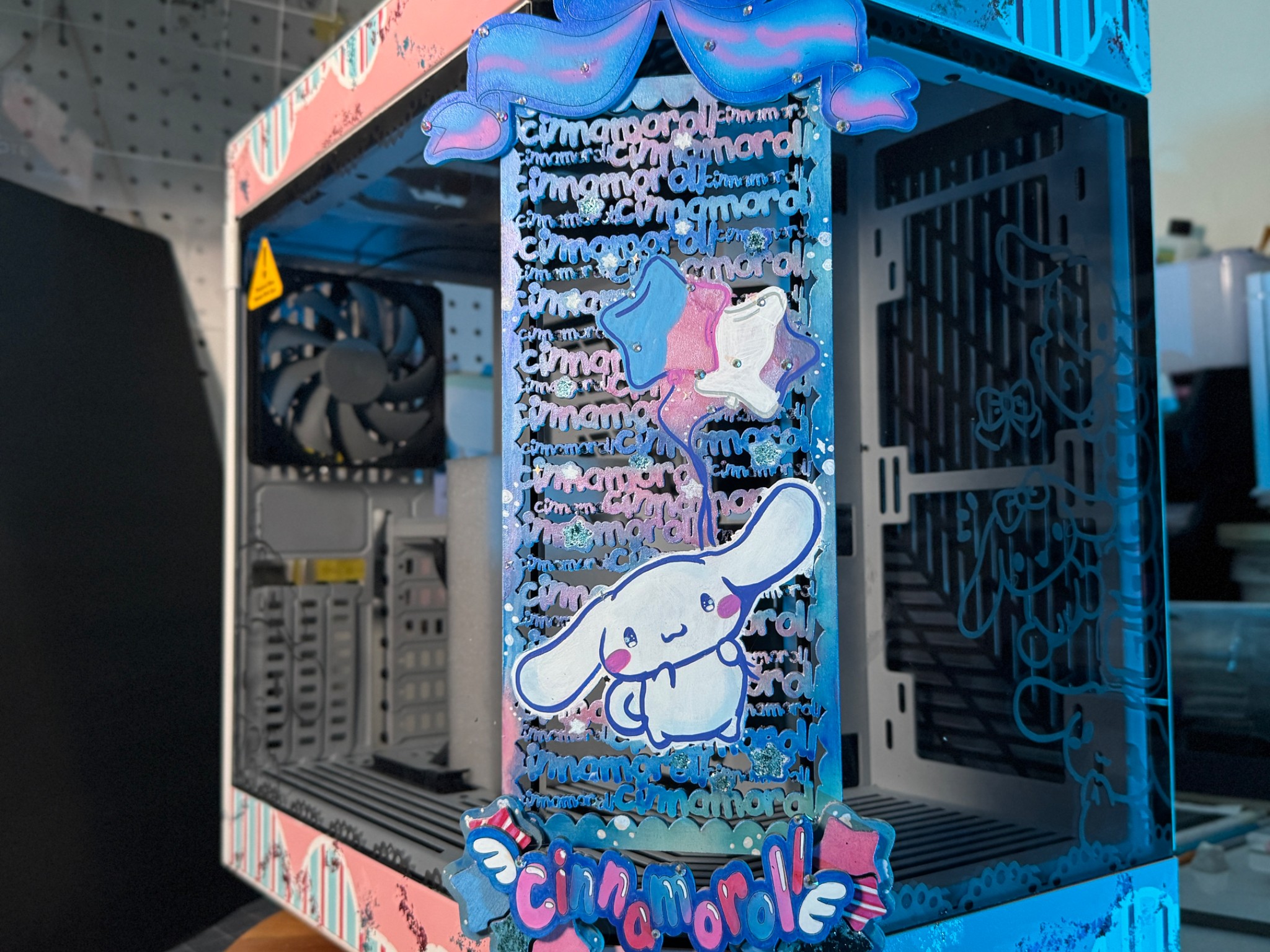 Cinnamoroll Pastel Candy Themed Custom PC Case