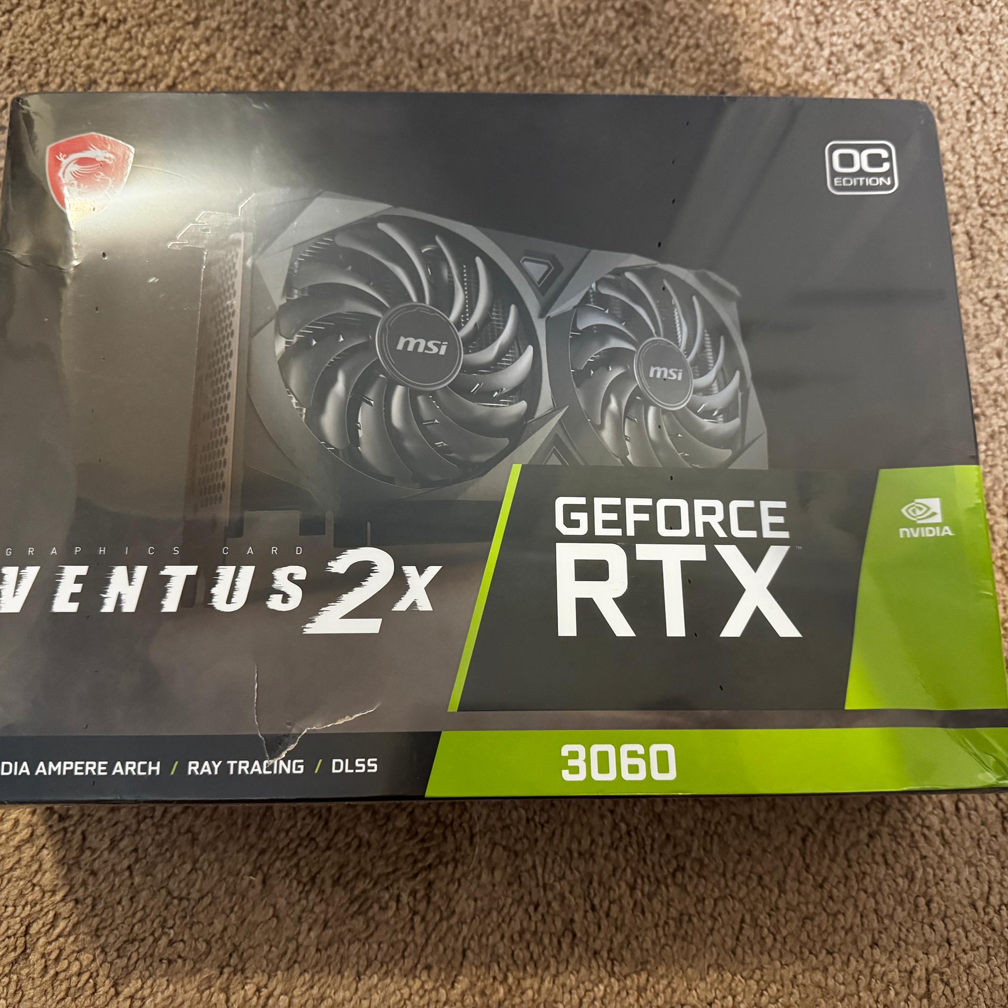BRAND NEW MSI GeForce RTX 3060 VENTUS 2X 12GB OC Graphics Card, PCI-E Gen 4