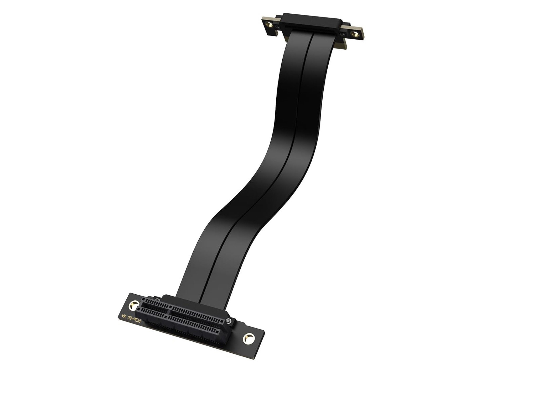 PCIe x4 4.0 Riser Cable 4X Male 2 Female Extension Cable PCI-e Extender Adapter Dual 90 Degrees