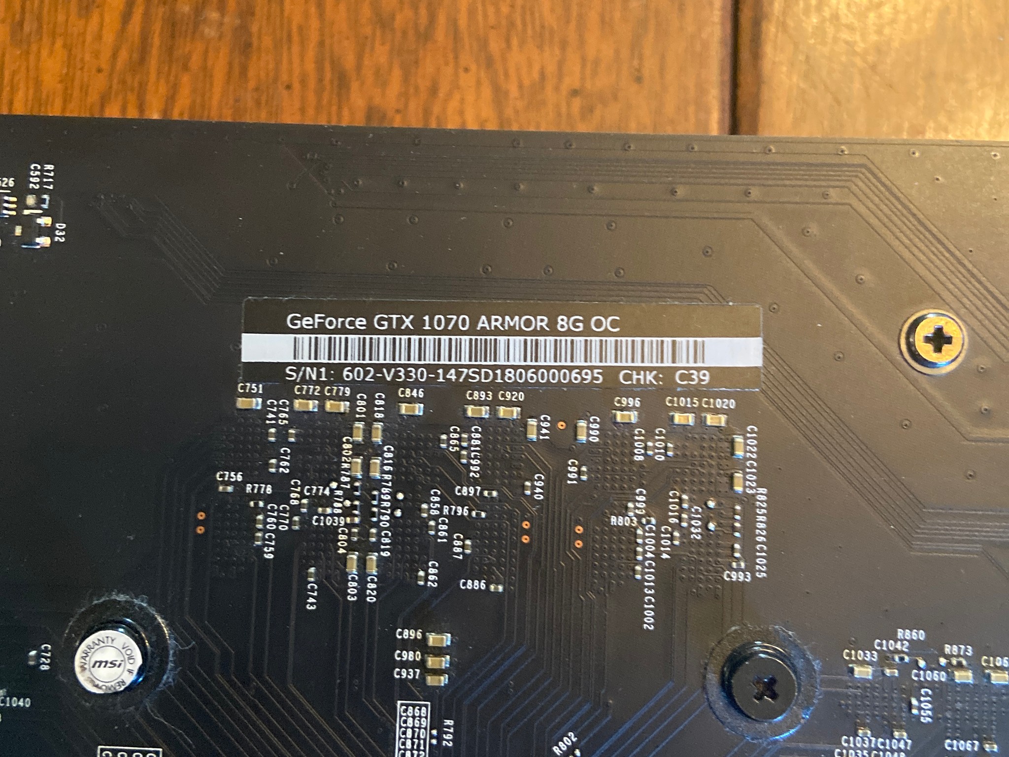 Msi Gtx 1070 8gb armor oc