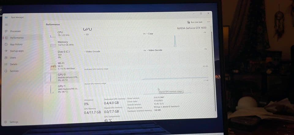 hp victus 15” ryzen 5600h gtx 1650