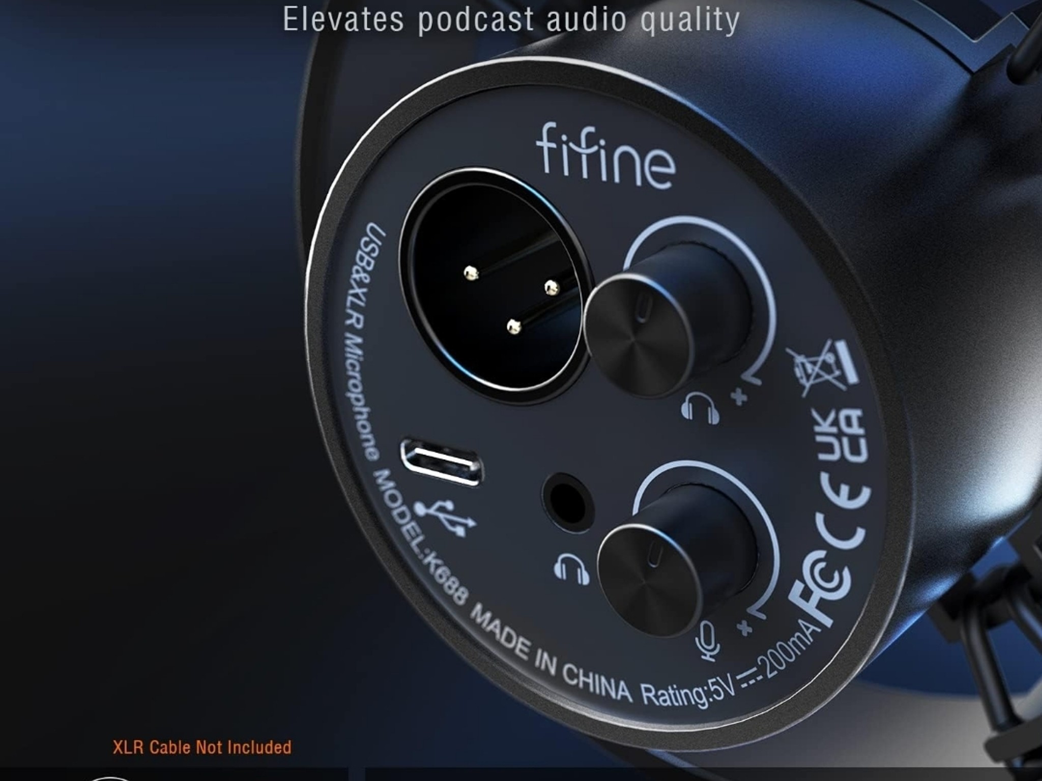 FIFINE Dynamic Microphone, XLR or USB