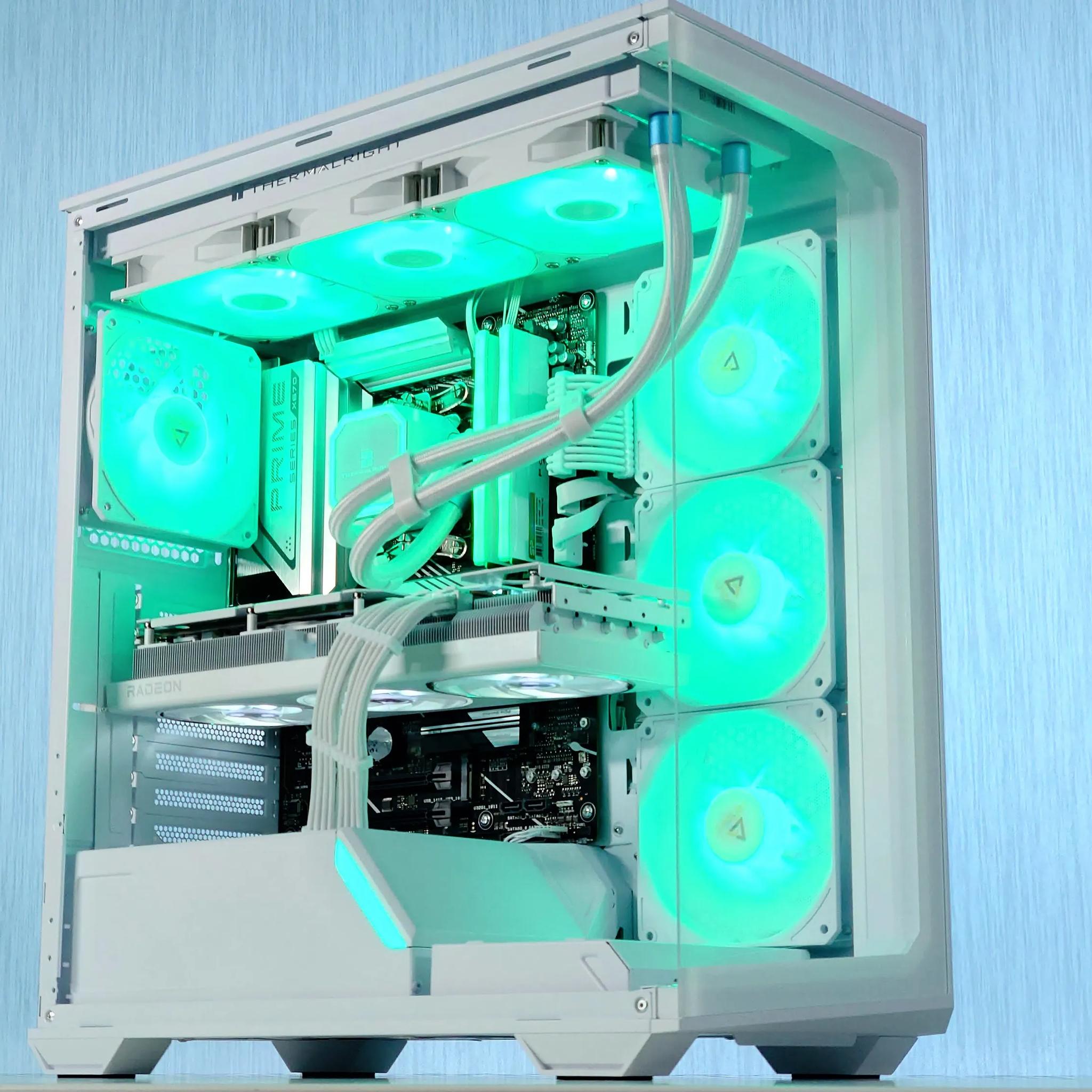 🧊❄️Icy Frost  Gaming PC🌬️AMD RX 7800 XT 16GB❄️AMD Ryzen 7 7700❄️32GB DDR5❄️1TB NVME