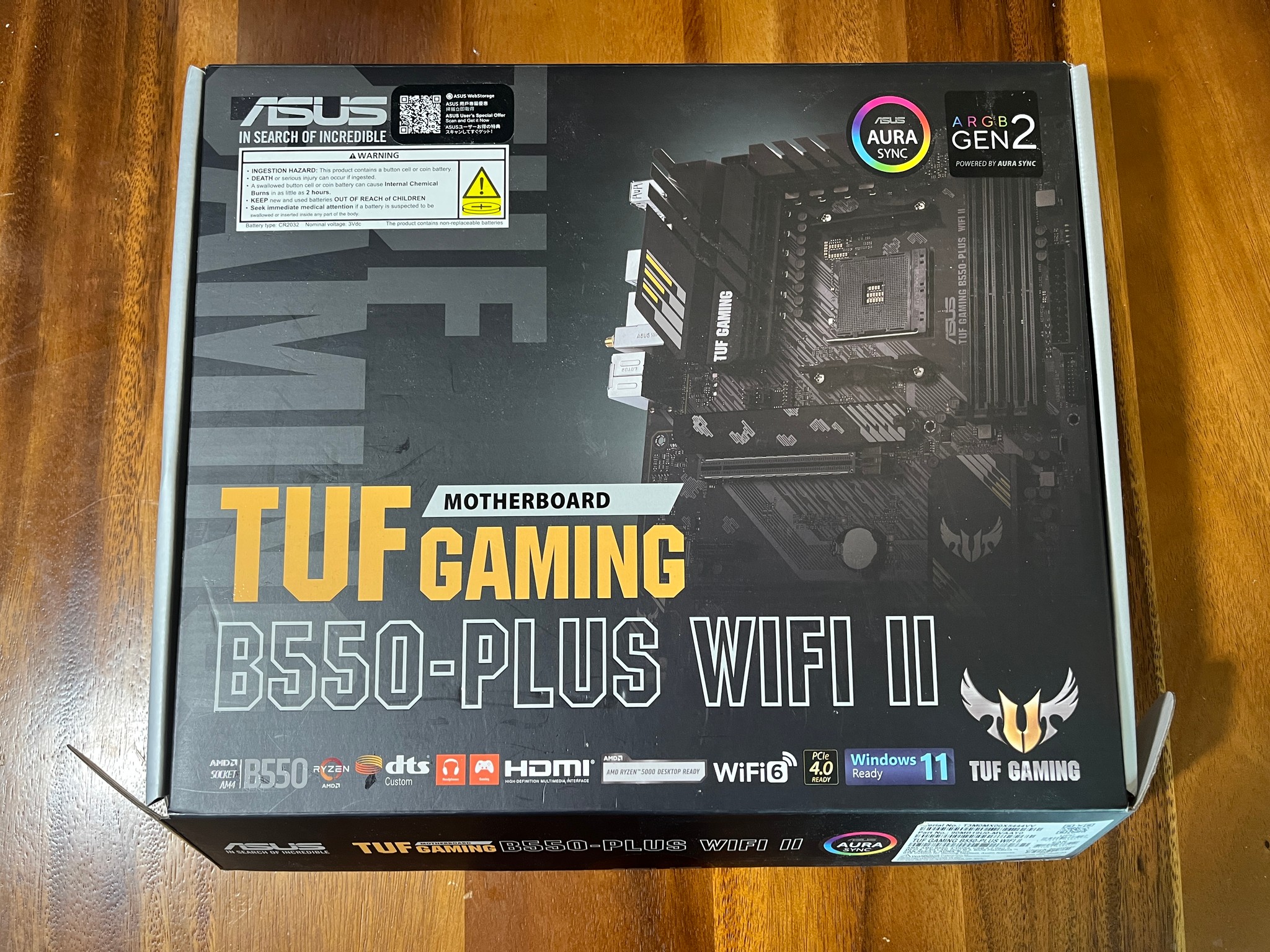 ASUS TUF GAMING B550-PLUS WIFI II AM4 AMD B550 SATA 6Gb/s ATX AMD Motherboard