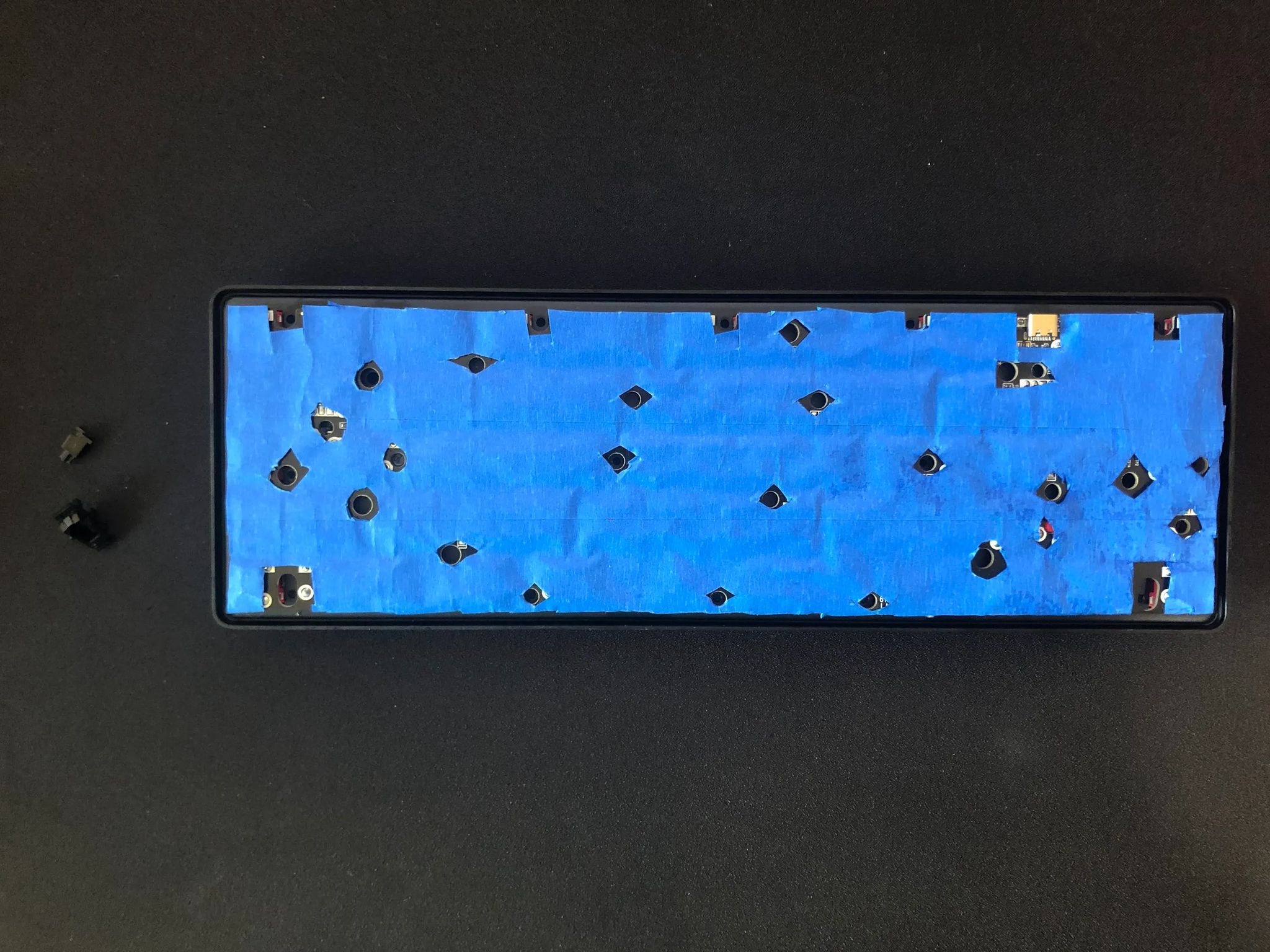 HyperX 65% Mechanical Keyboard W/ Linear Red Switches (Left Shift Stabilizer Popped Off)
