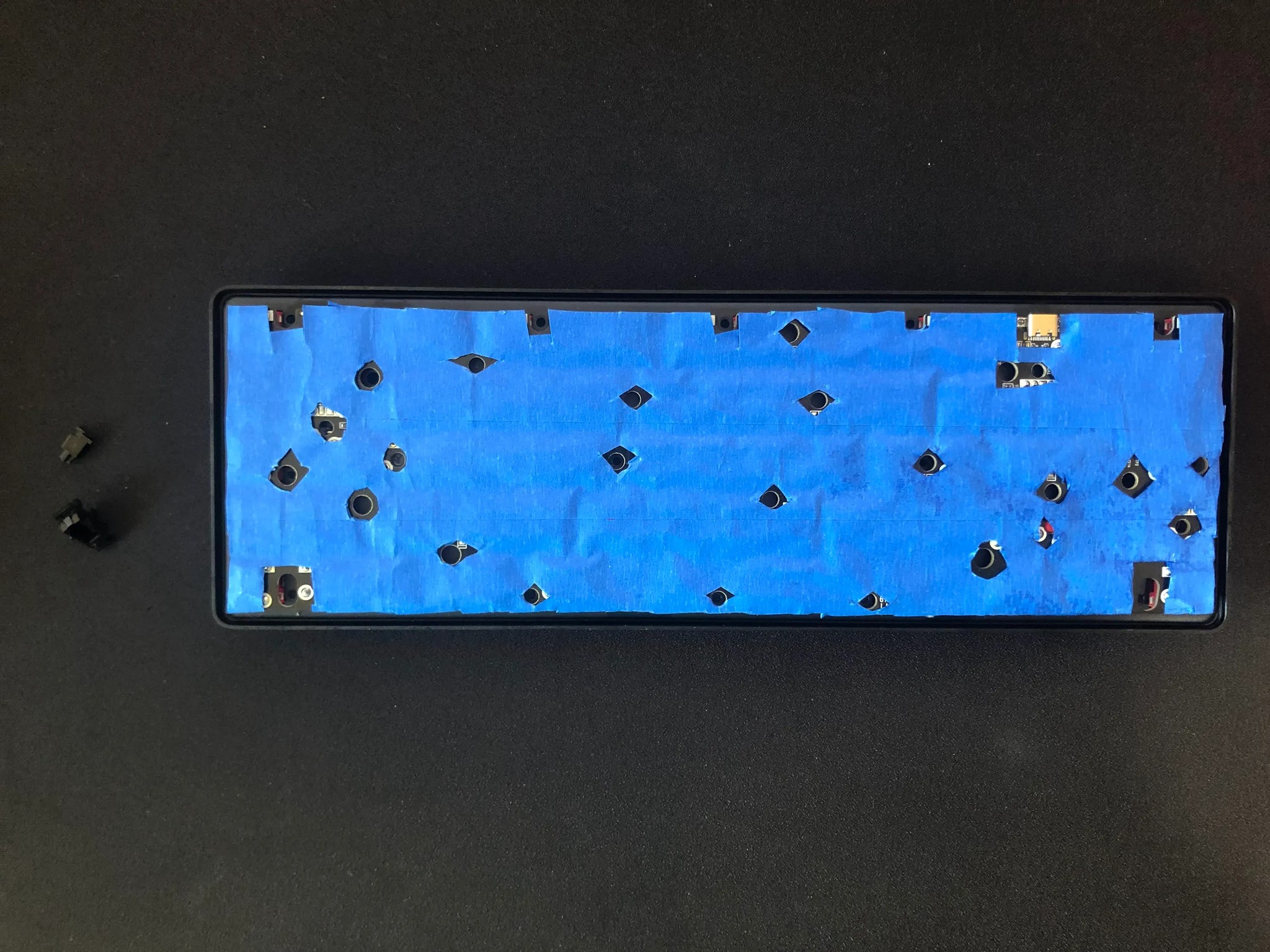 HyperX 65% Mechanical Keyboard W/ Linear Red Switches (Left Shift Stabilizer Popped Off)