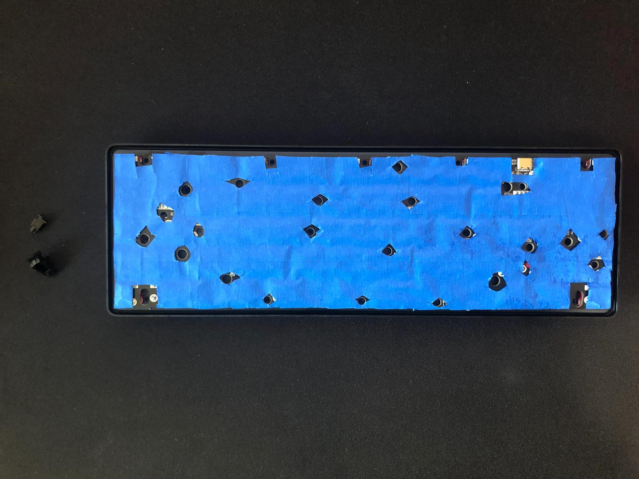 HyperX 65% Mechanical Keyboard W/ Linear Red Switches (Left Shift Stabilizer Popped Off)