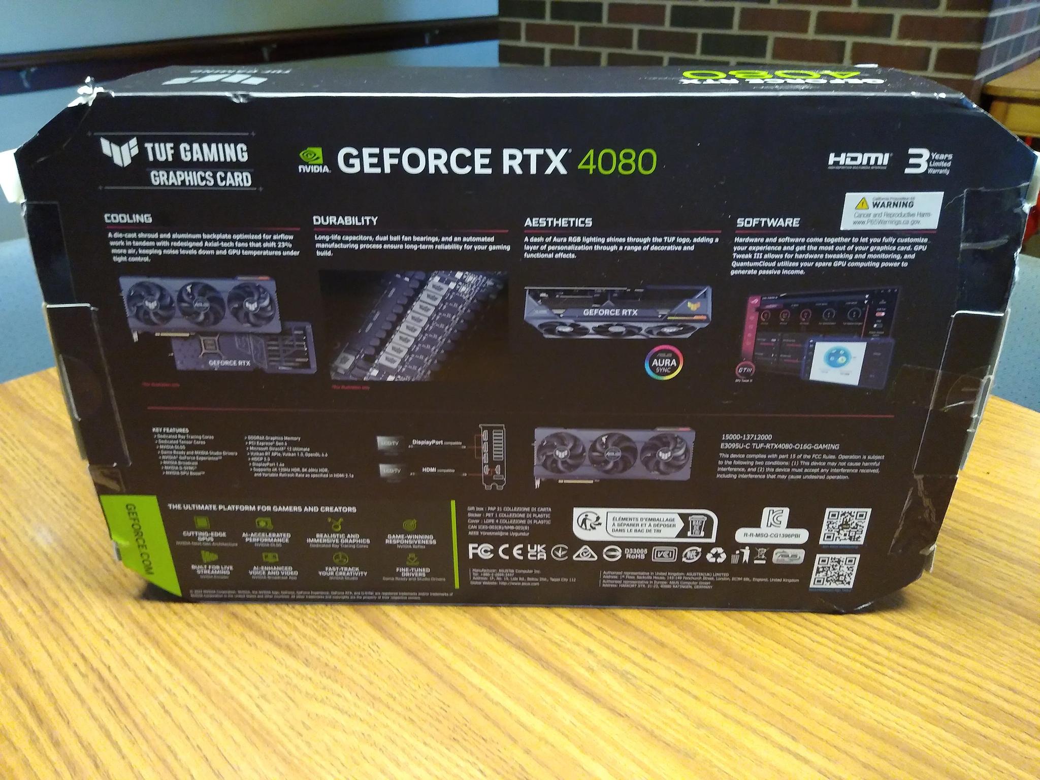 Like New Asus TUF 4080 OC edition. (Not a Super)