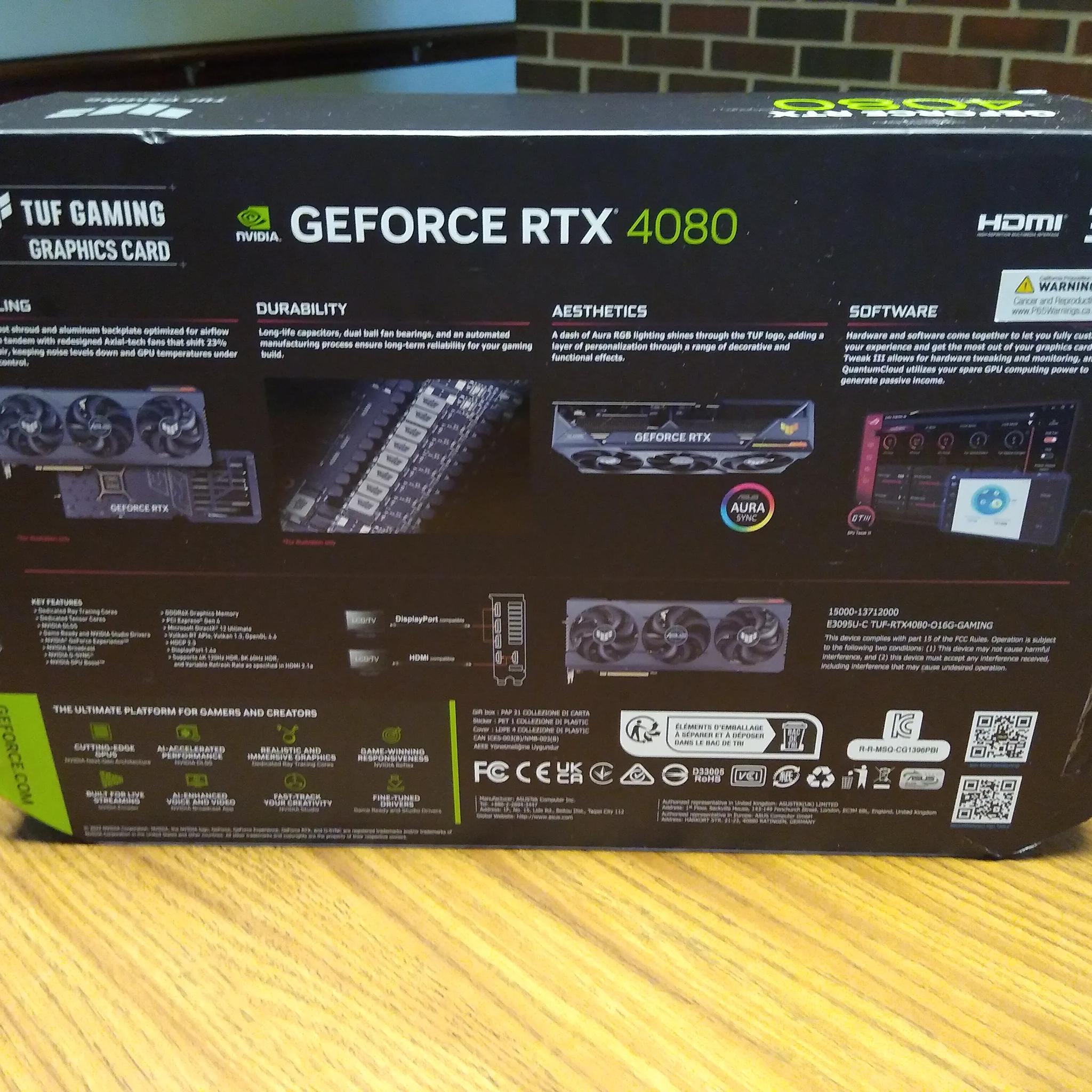 Like New Asus TUF 4080 OC edition. (Not a Super)