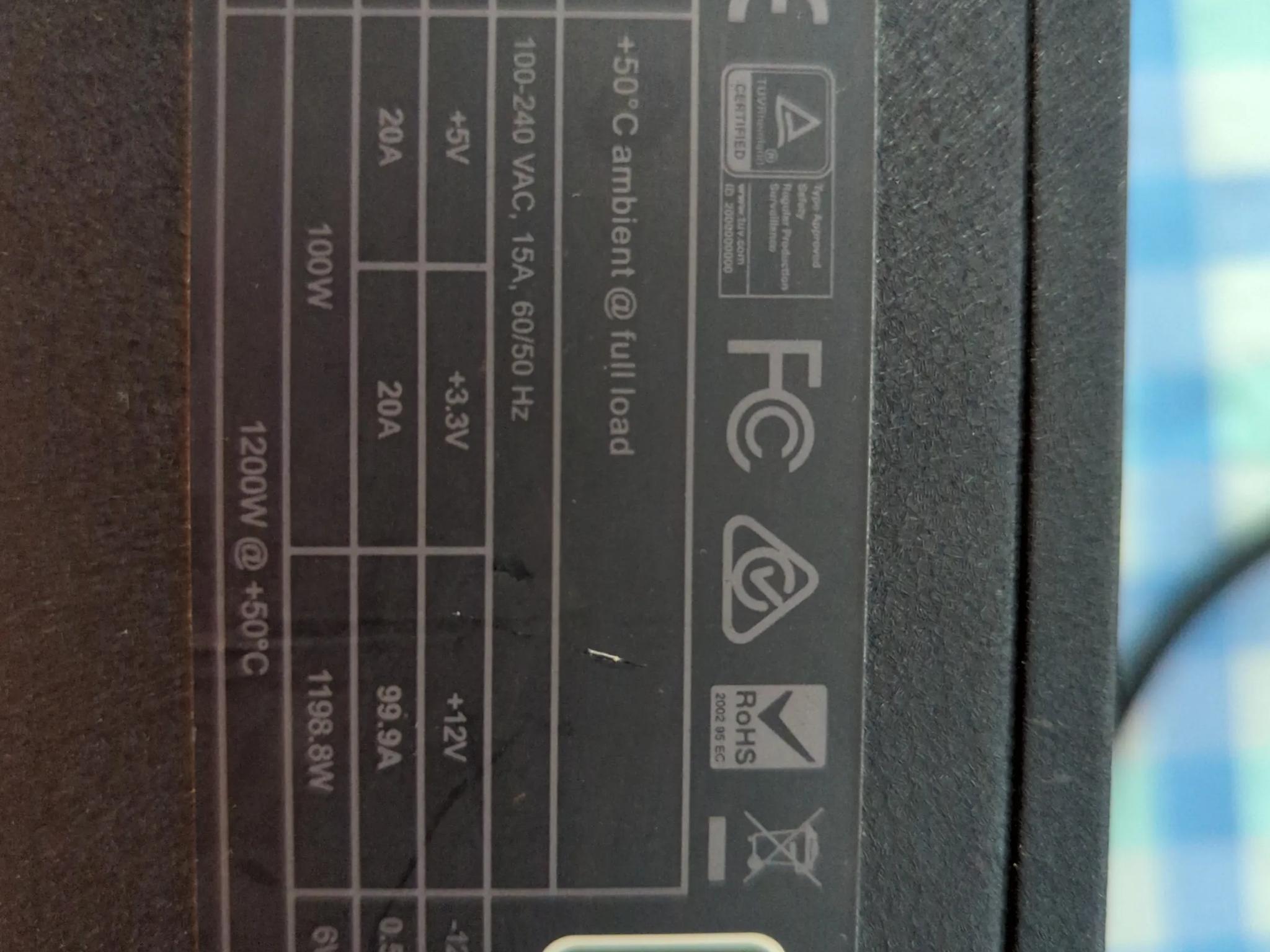 EVGA 1200 80 plus platinum