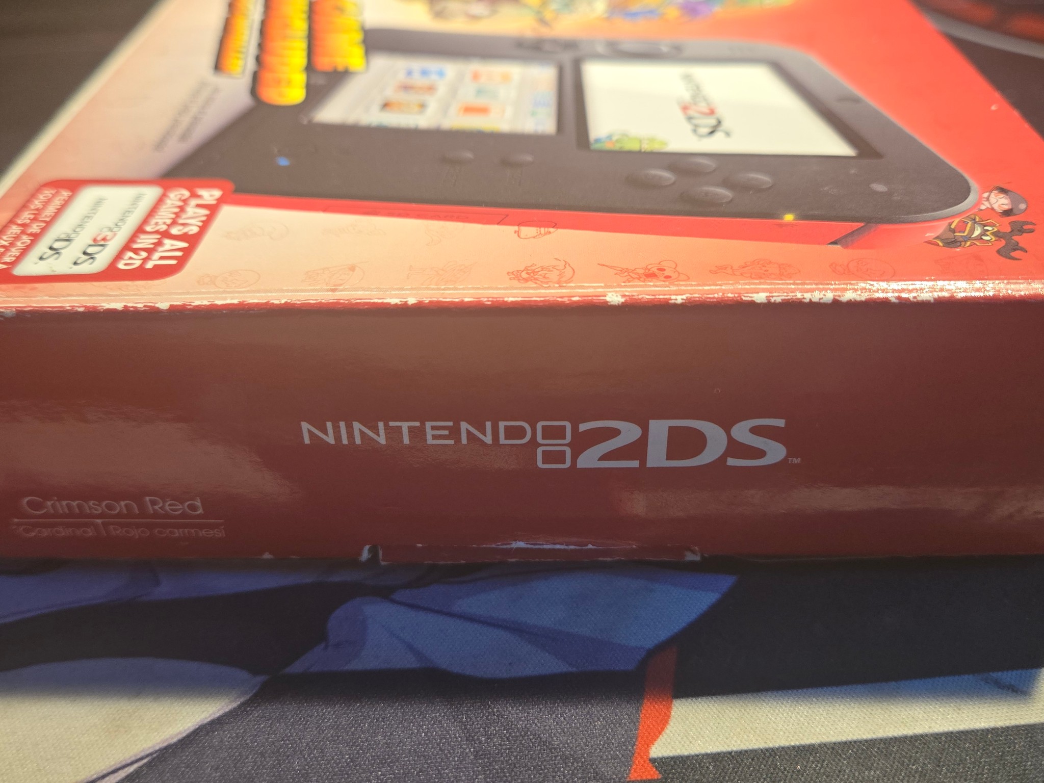 CUSTOM USED Nintendo 2DS Black/Red Handheld Console, Yo-Kai Watch Edition