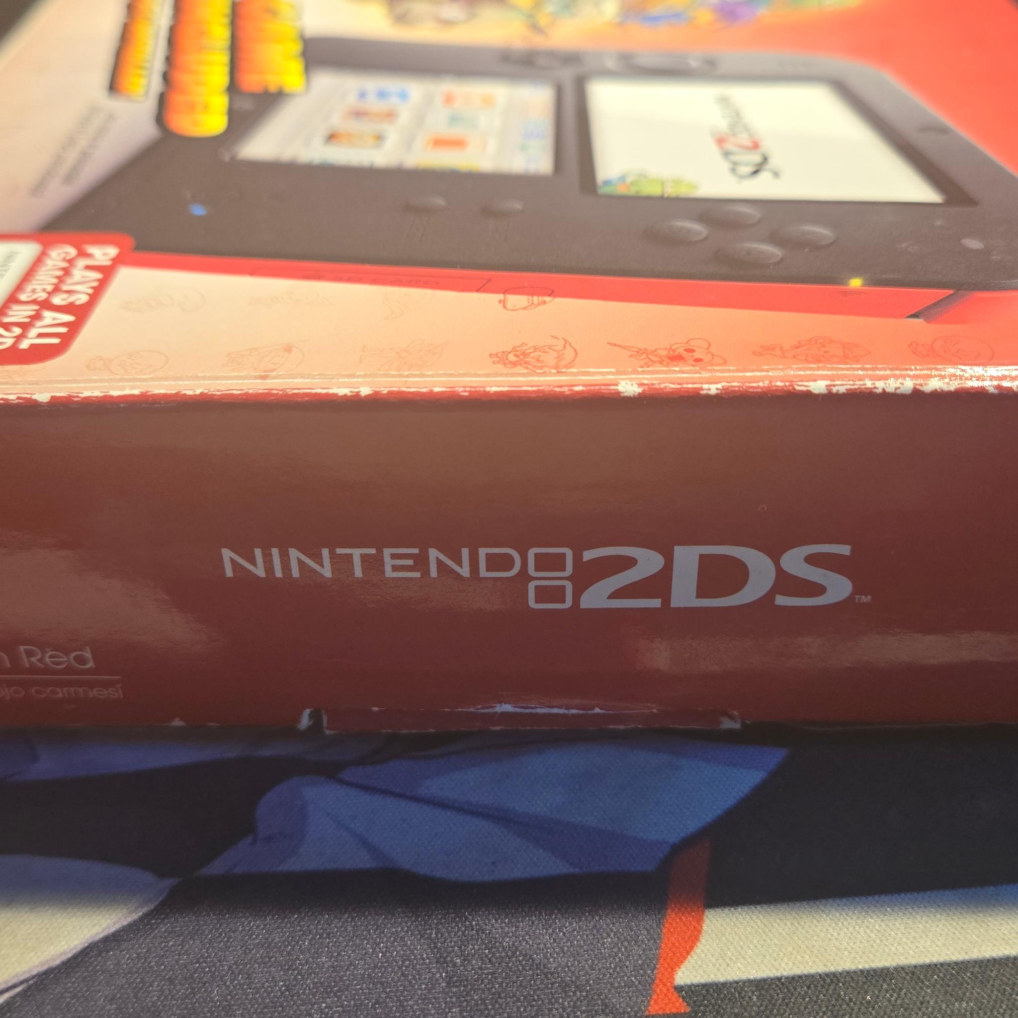 CUSTOM USED Nintendo 2DS Black/Red Handheld Console, Yo-Kai Watch Edition