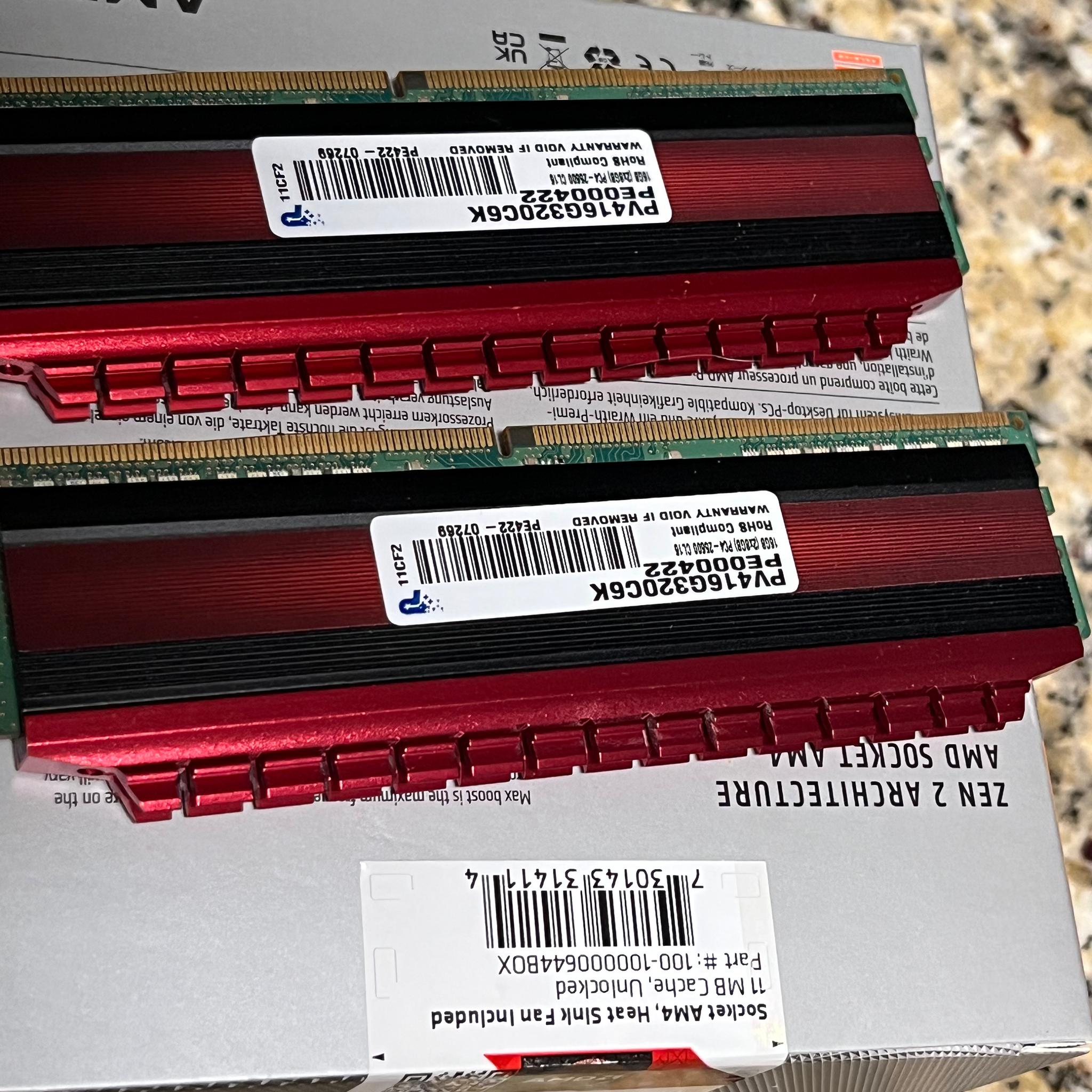 BNIB AMD Ryzen 5 4500 w/ Used 2x8GB Viper 3200mhz Ram