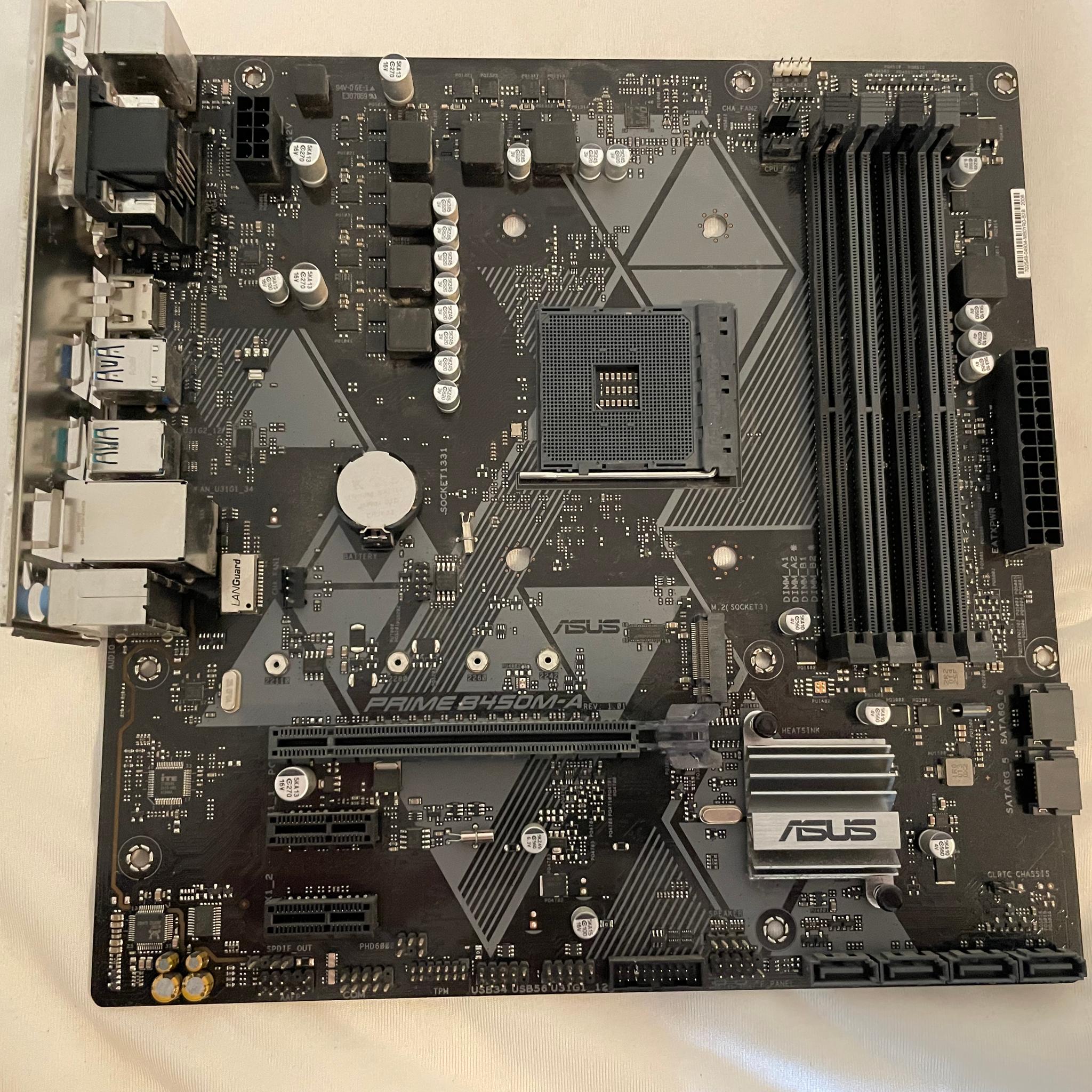 Asus PRIME B450M-A mATX Motherboard (Black)