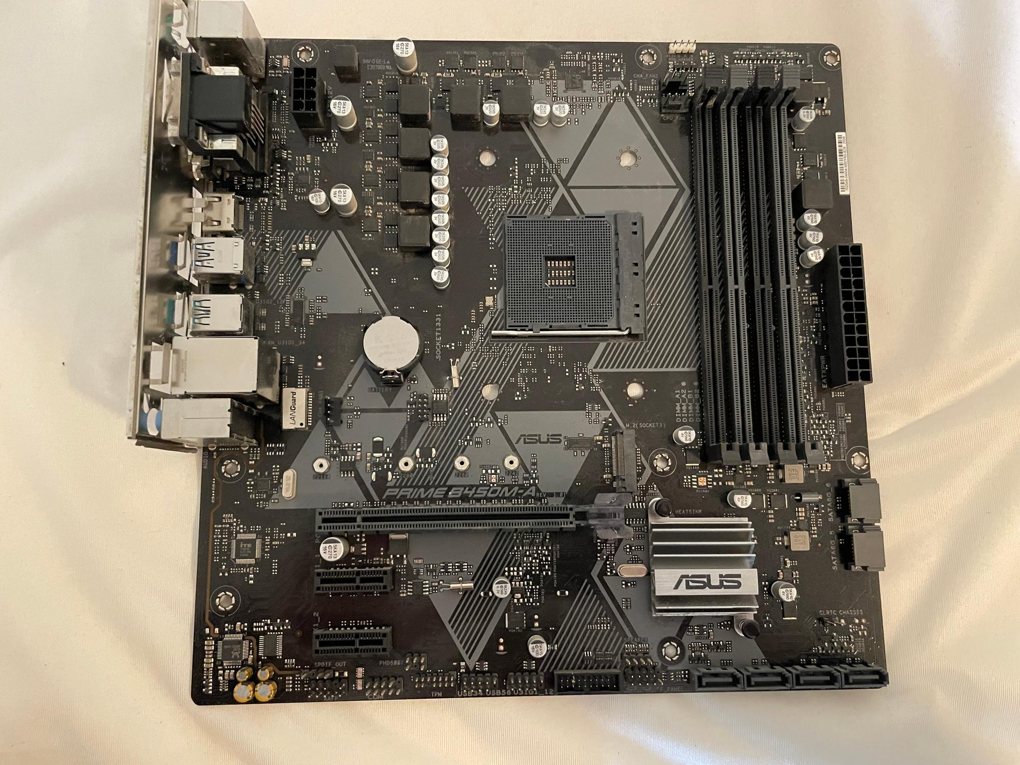 Asus PRIME B450M-A mATX Motherboard (Black)