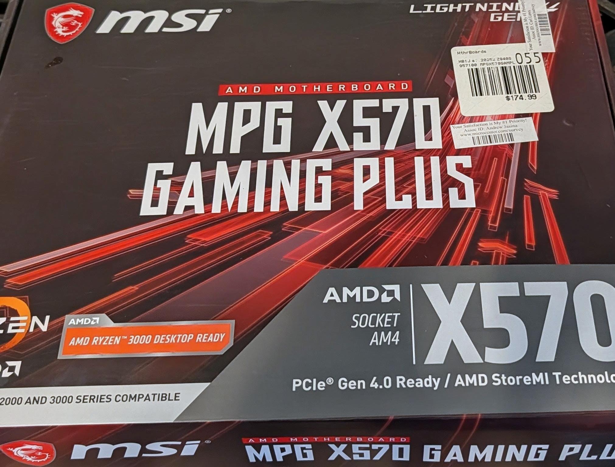 AM4 X570 MSI MPG Gaming Plus Full ATX