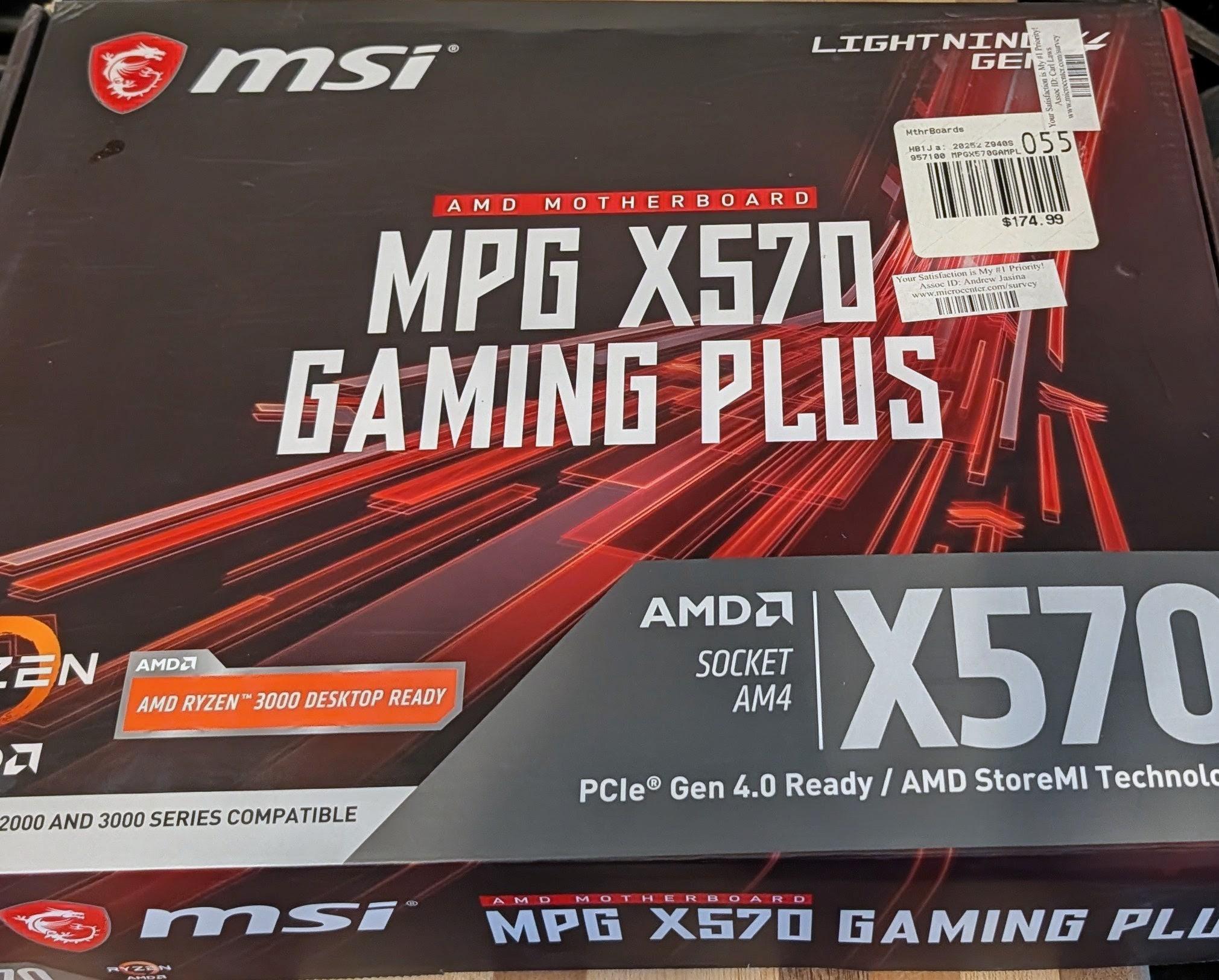 AM4 X570 MSI MPG Gaming Plus Full ATX