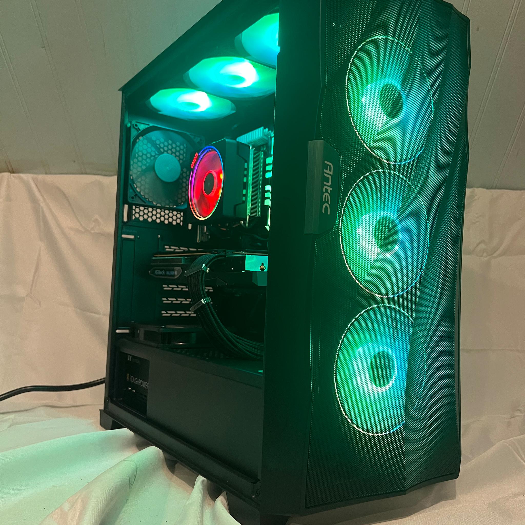 "The Dark Night" / Ryzen 7 3800XT, RX 6700XT, 1tb Gen4, 32gb ddr4 gaming pc with free keyboard