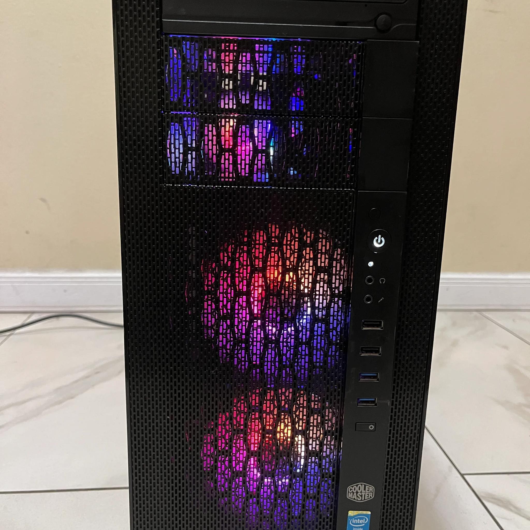 🔥 Budget RGB Gaming PC – R9 270x, Intel Core i5, 12GB RAM, 256GB SSD+1TB HDD, with RGB Remote