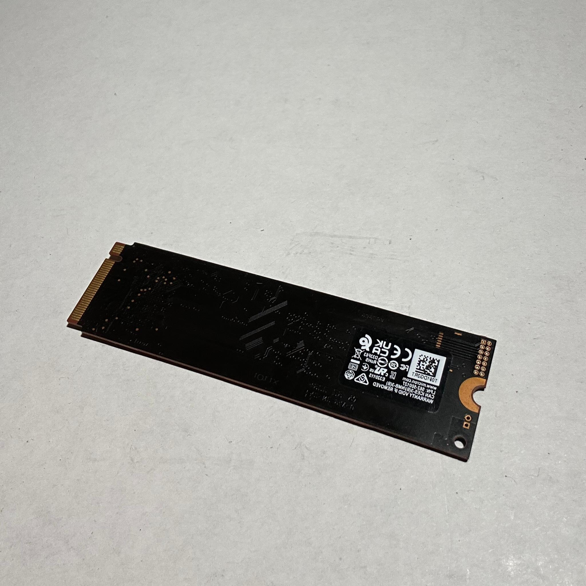 Micron 2400 Pyrite 512GB M.2 NVMe SSD – PCIe Gen4 x4