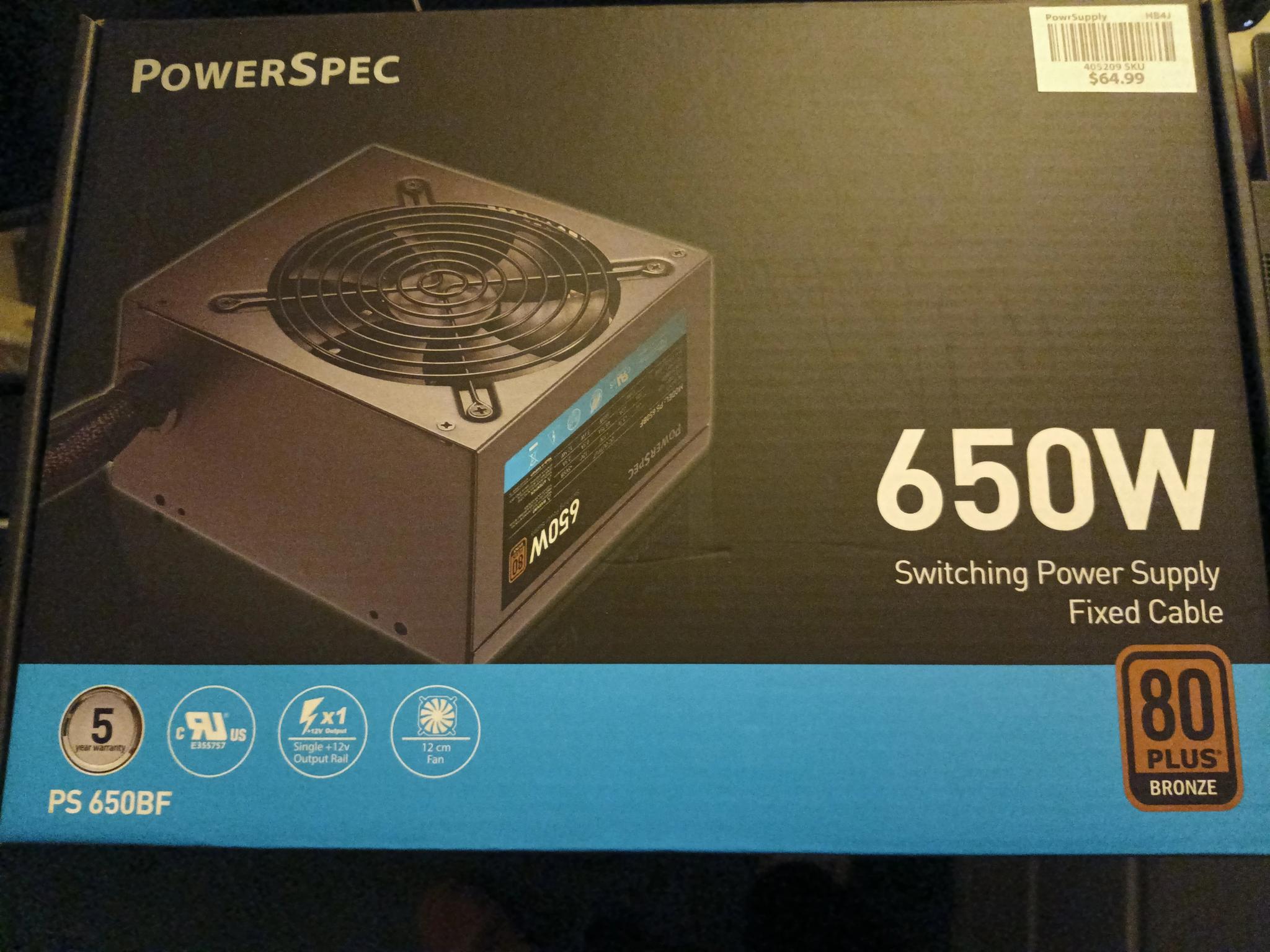 PowerSpec PS 650BF