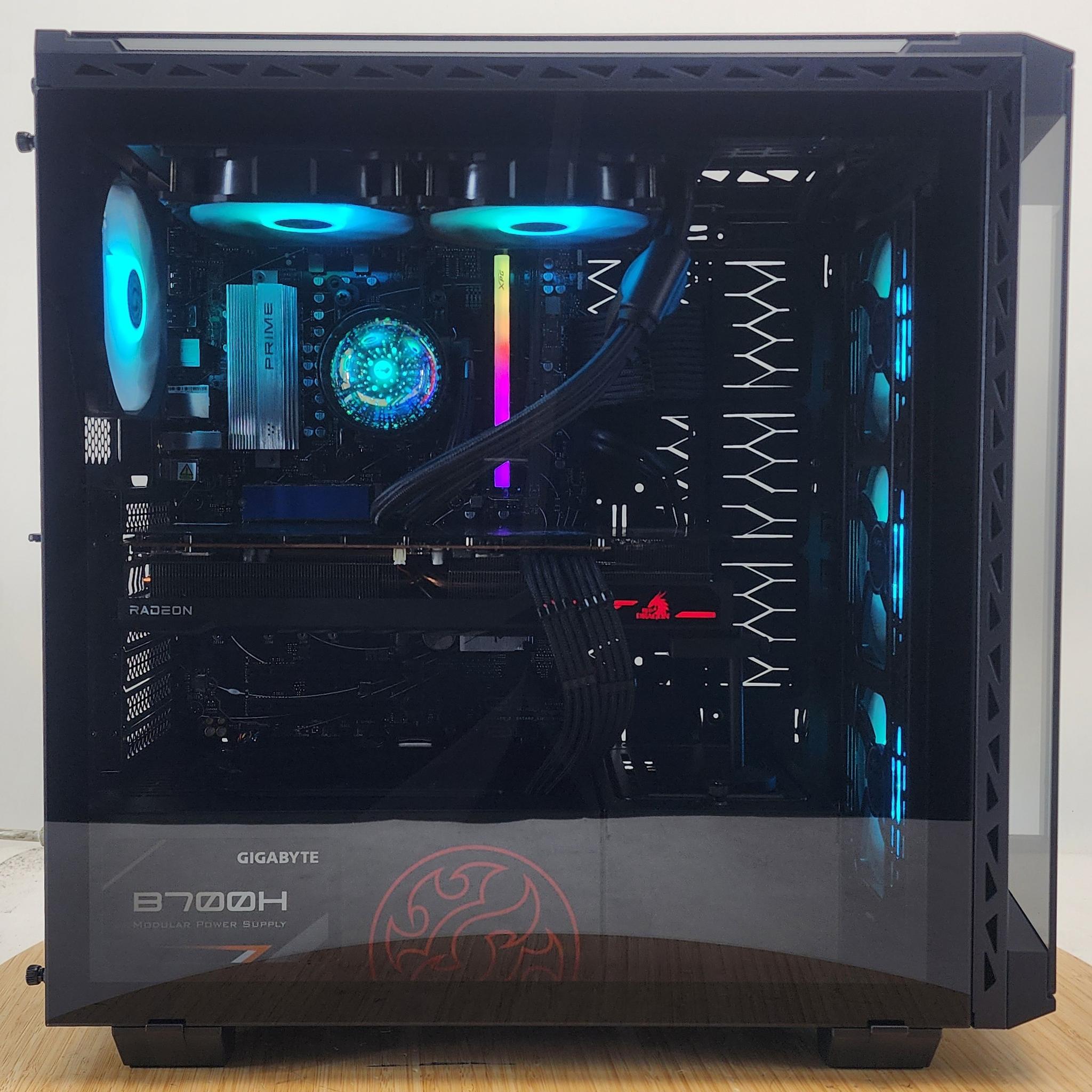 Gaming PC Ryzen 5 7600X 16GB RAM 512GB SSD + 2TB HDD RX 6800 XT 16GB Win11 PC