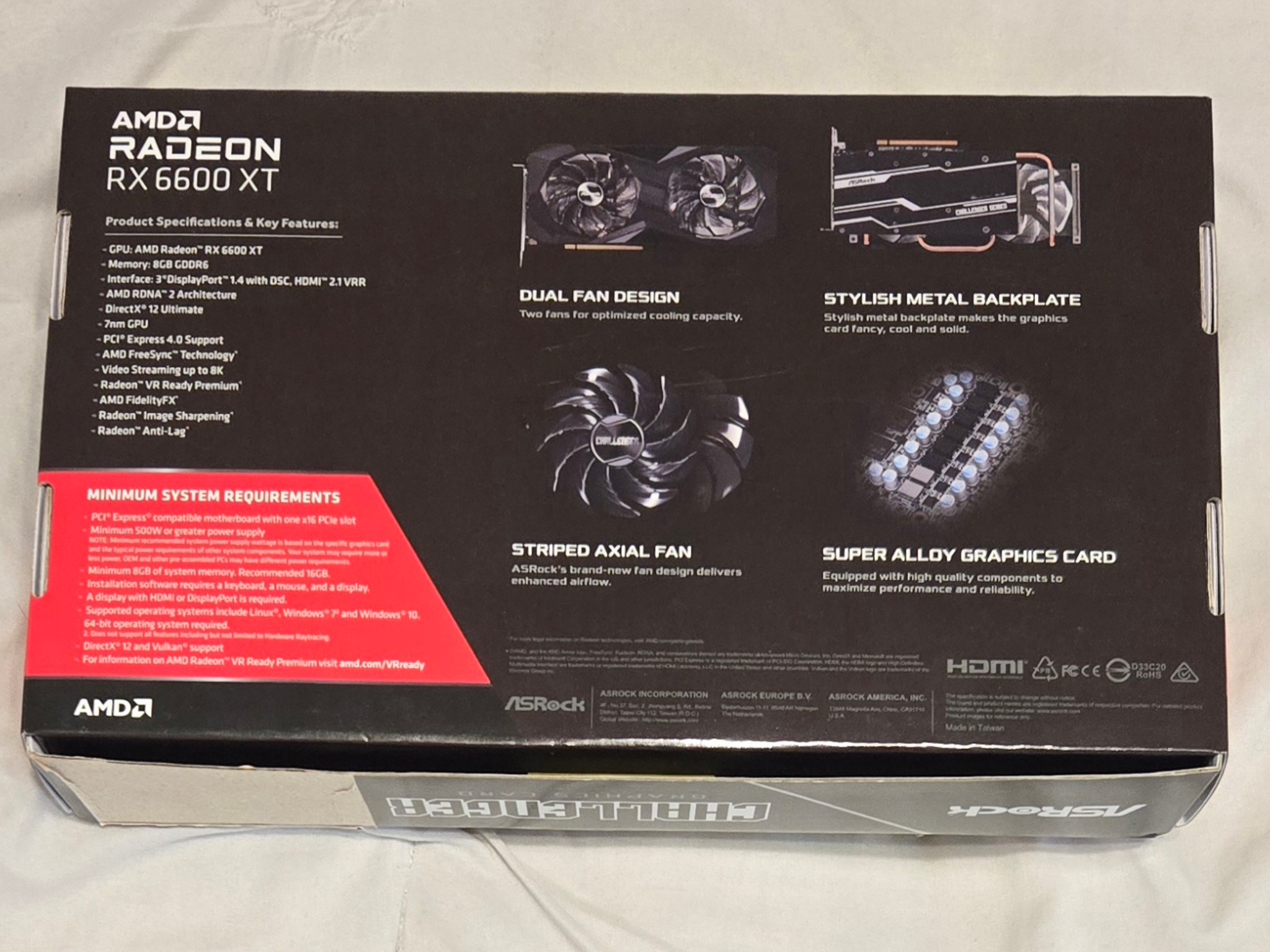 ASRock Radeon 6600XT 8GB Challenger OC Edition